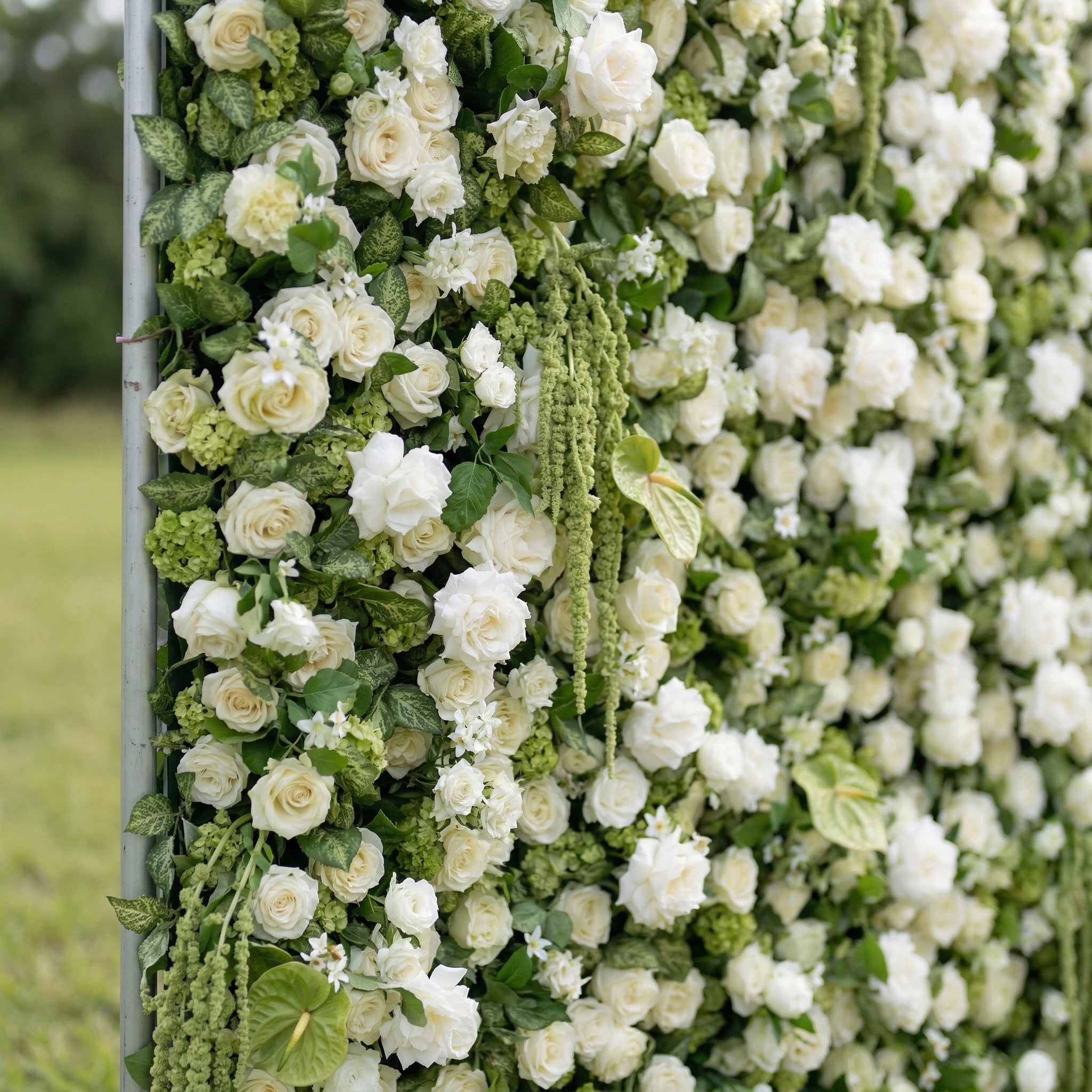 Aloria 4D Green Floral Wall Backdrop Perfect for Weddings & Events