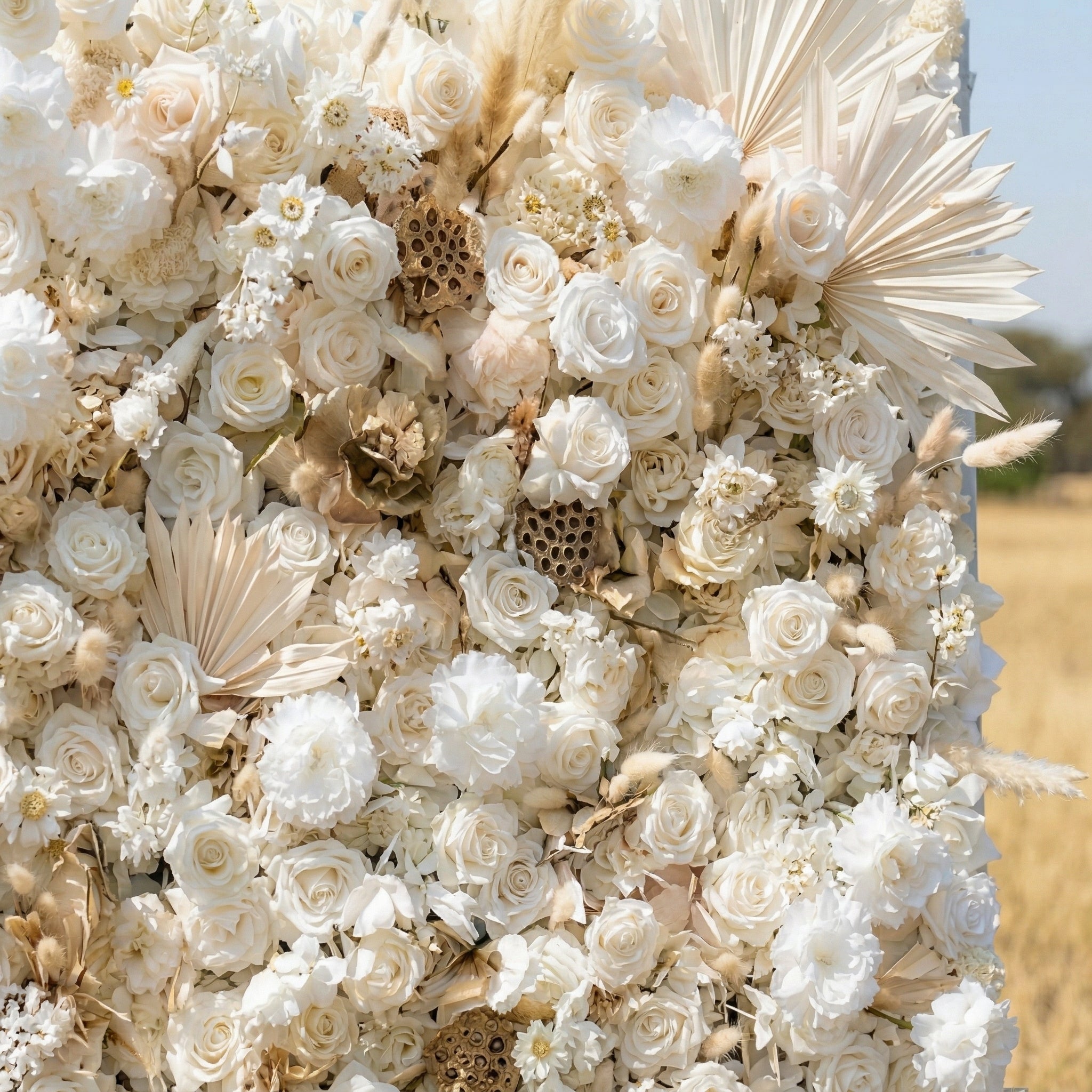 Aurelia 4D Fabric Artificial Zip Up Curtain Flower Wall For Wedding and Events Decoration