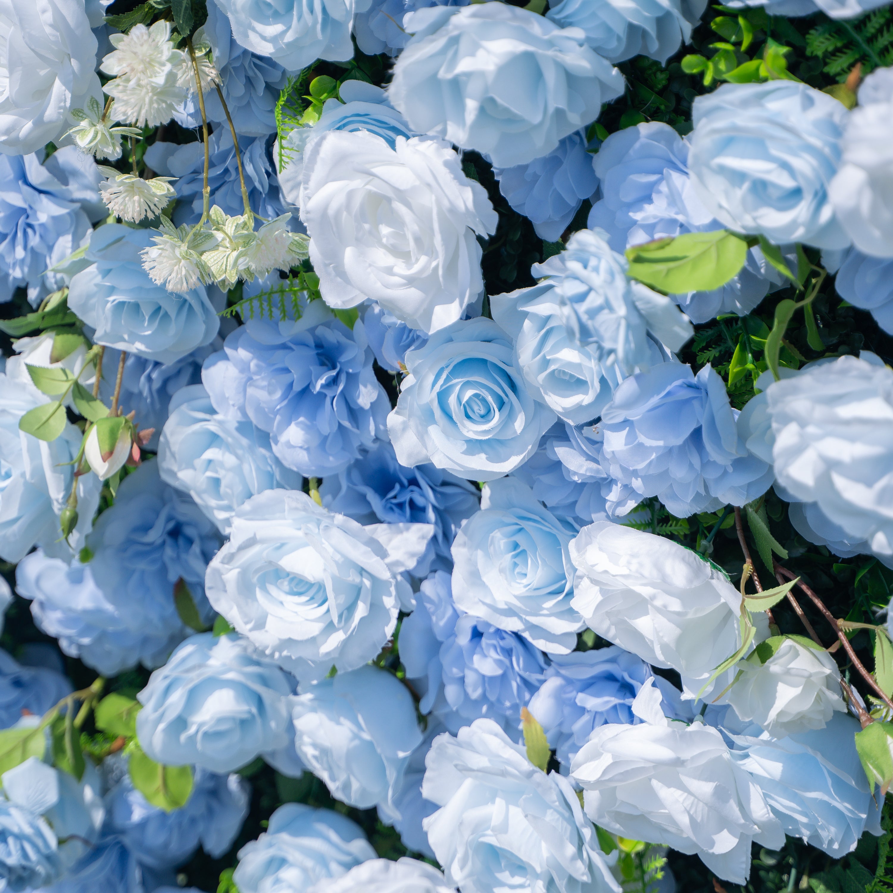 Azurea 3D Rose Flower Wall Fabric Artificial Zip Up Curtain Flower Wall For Wedding and Events Decoration