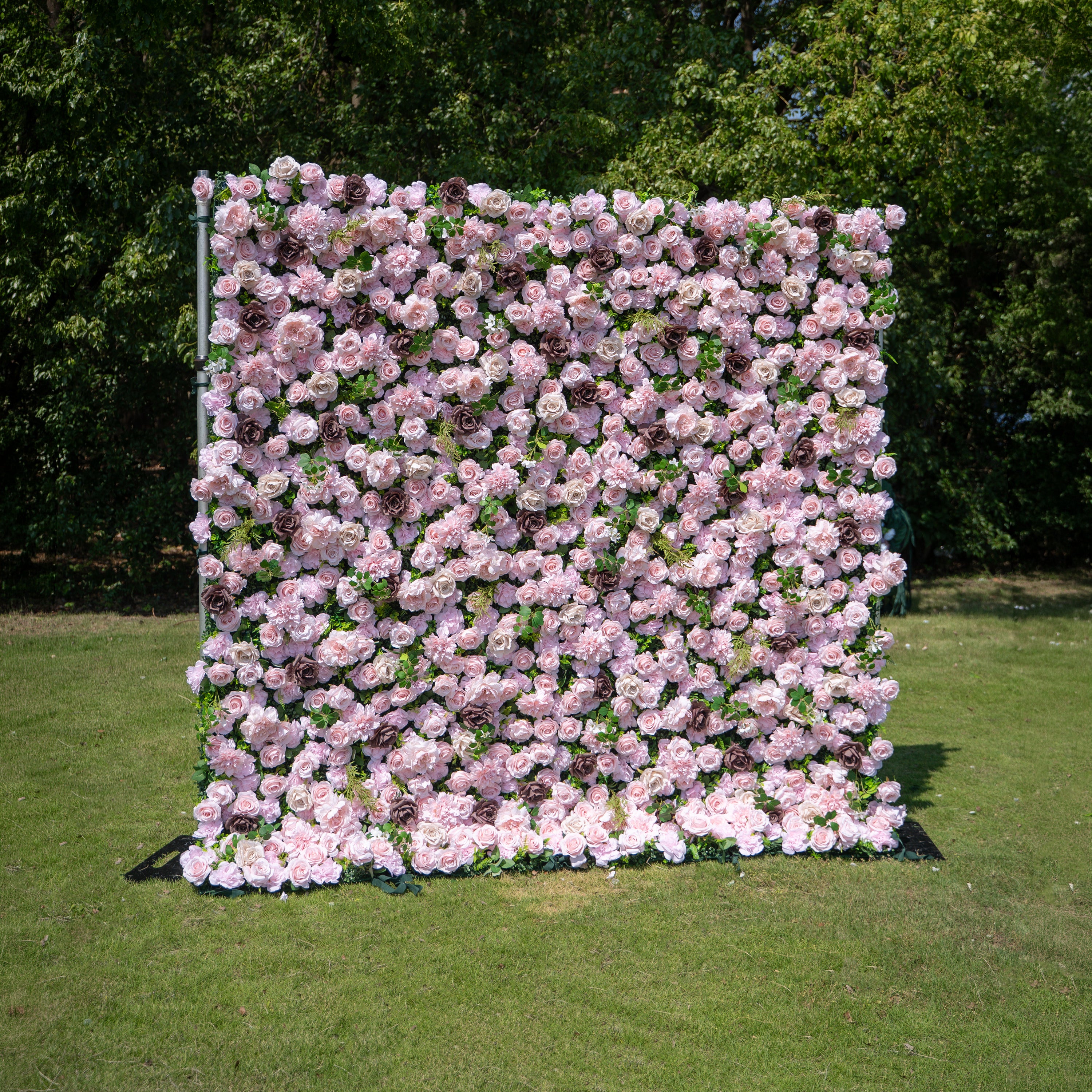 Primrose 3D Rose Flower Wall Fabric Artificial Zip Up Curtain Flower Wall For Wedding and Events Decoration