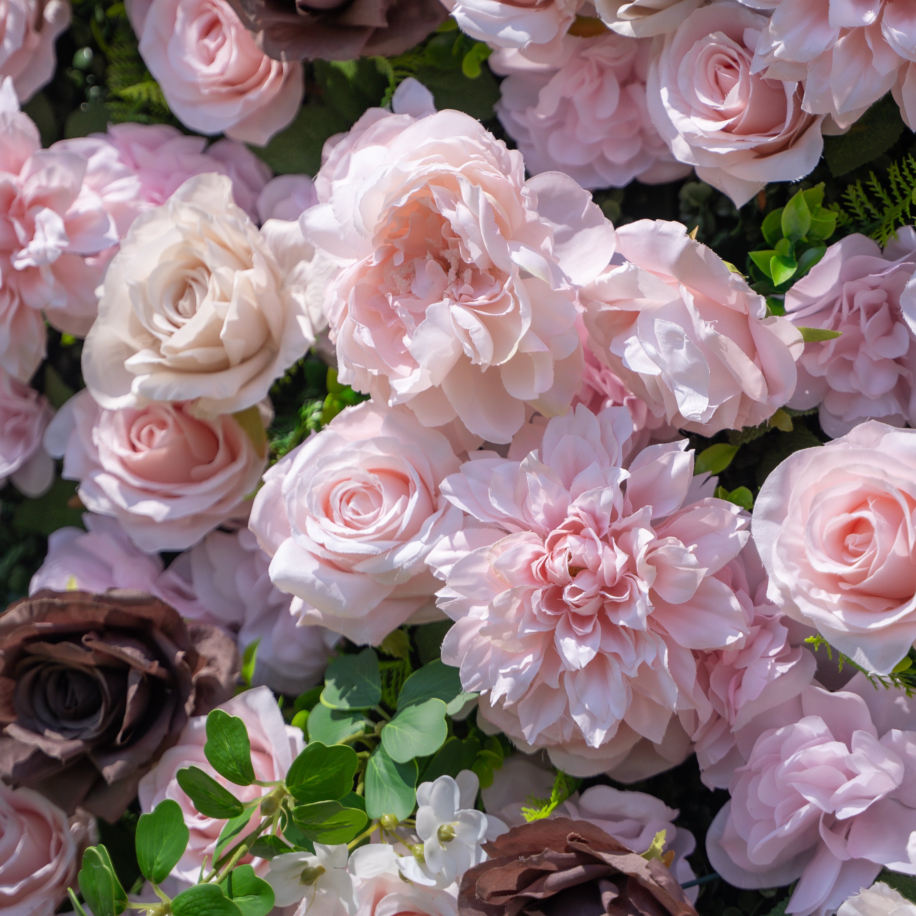 Primrose 3D Rose Flower Wall Fabric Artificial Zip Up Curtain Flower Wall For Wedding and Events Decoration