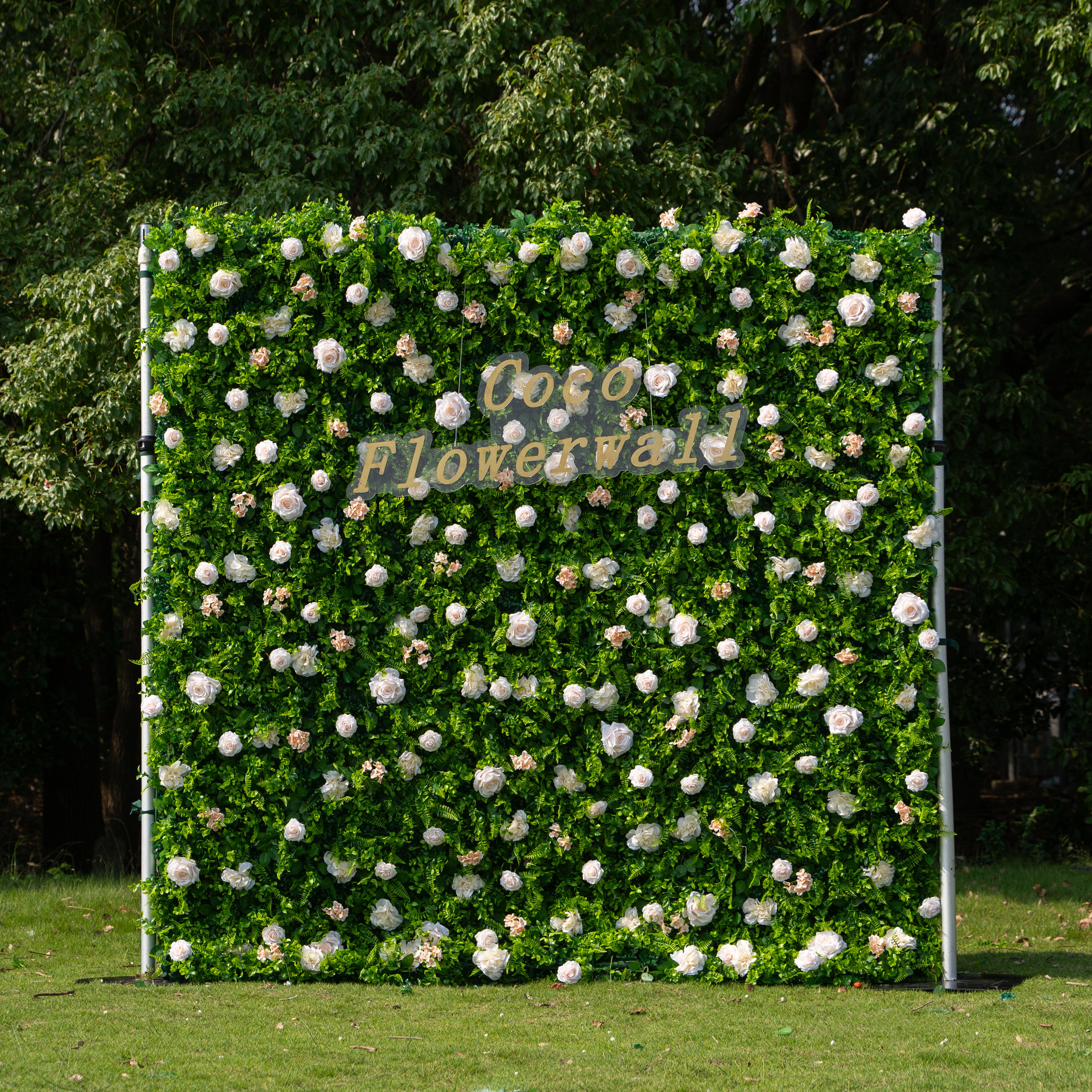 Bruges 2D Artificial Zip Up Curtain Flower Wall For Wedding & Home & Events Decoration
