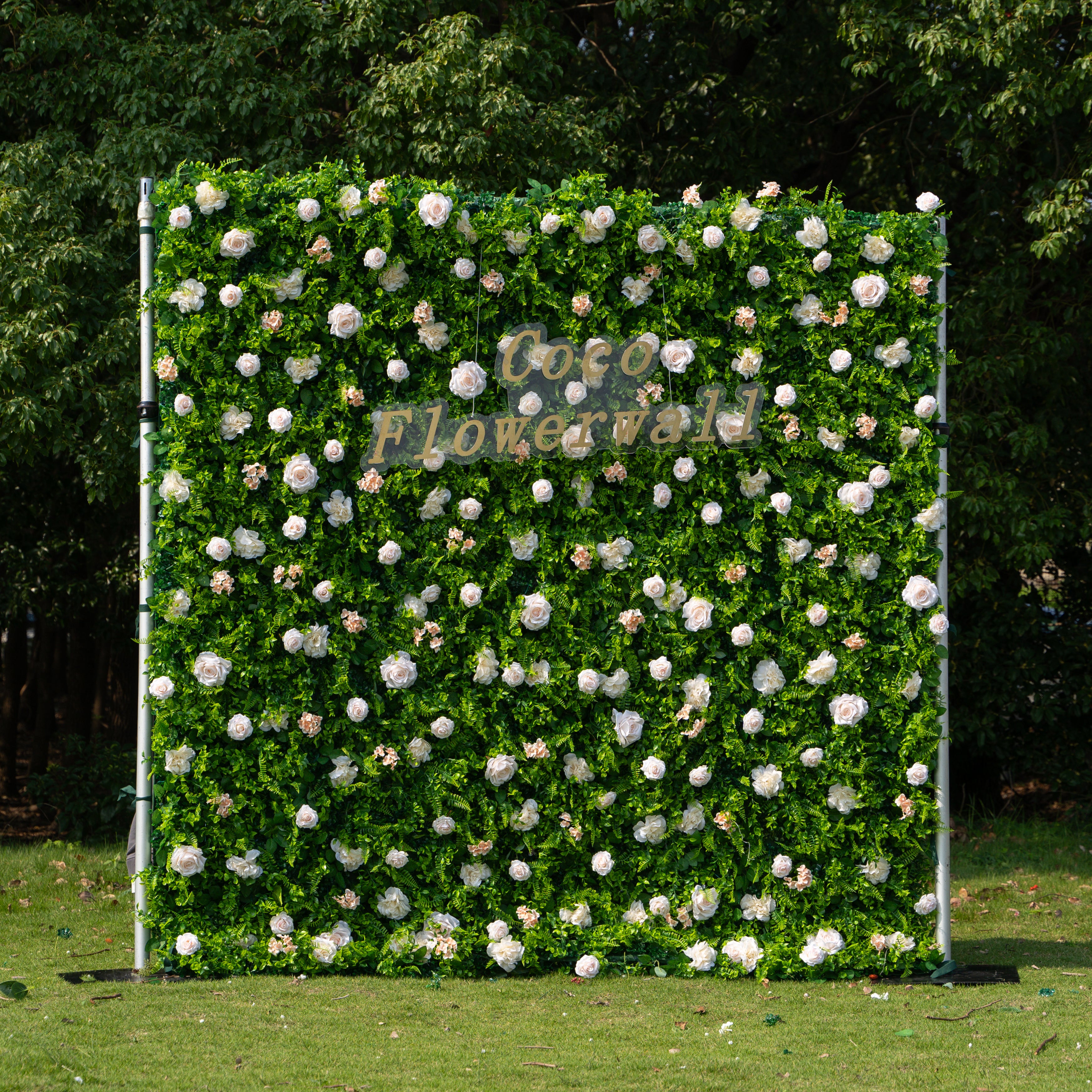 Bruges 2D Artificial Zip Up Curtain Flower Wall For Wedding & Home & Events Decoration