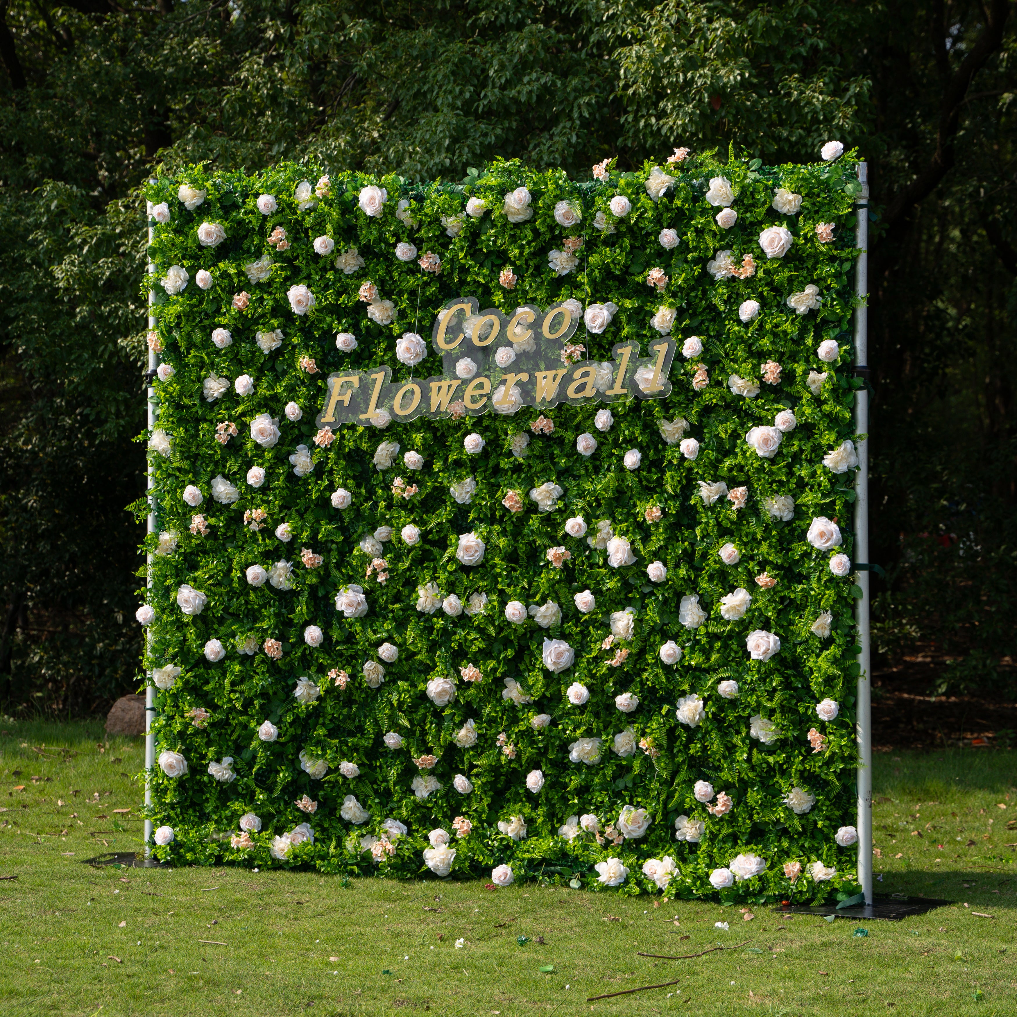 Bruges 2D Artificial Zip Up Curtain Flower Wall For Wedding & Home & Events Decoration
