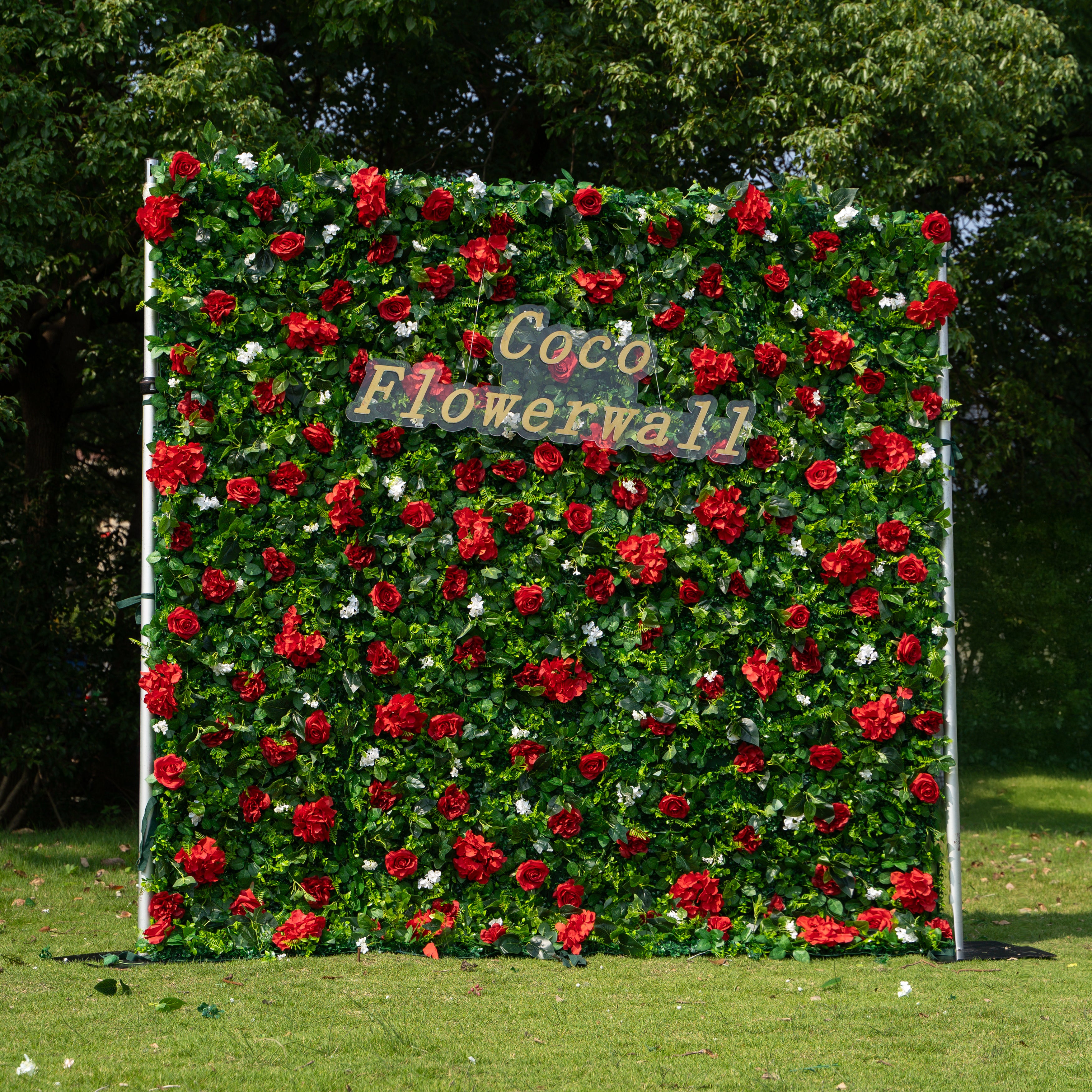 Interlaken 2D Artificial Zip Up Curtain Flower Wall For Wedding & Home & Events Decoration