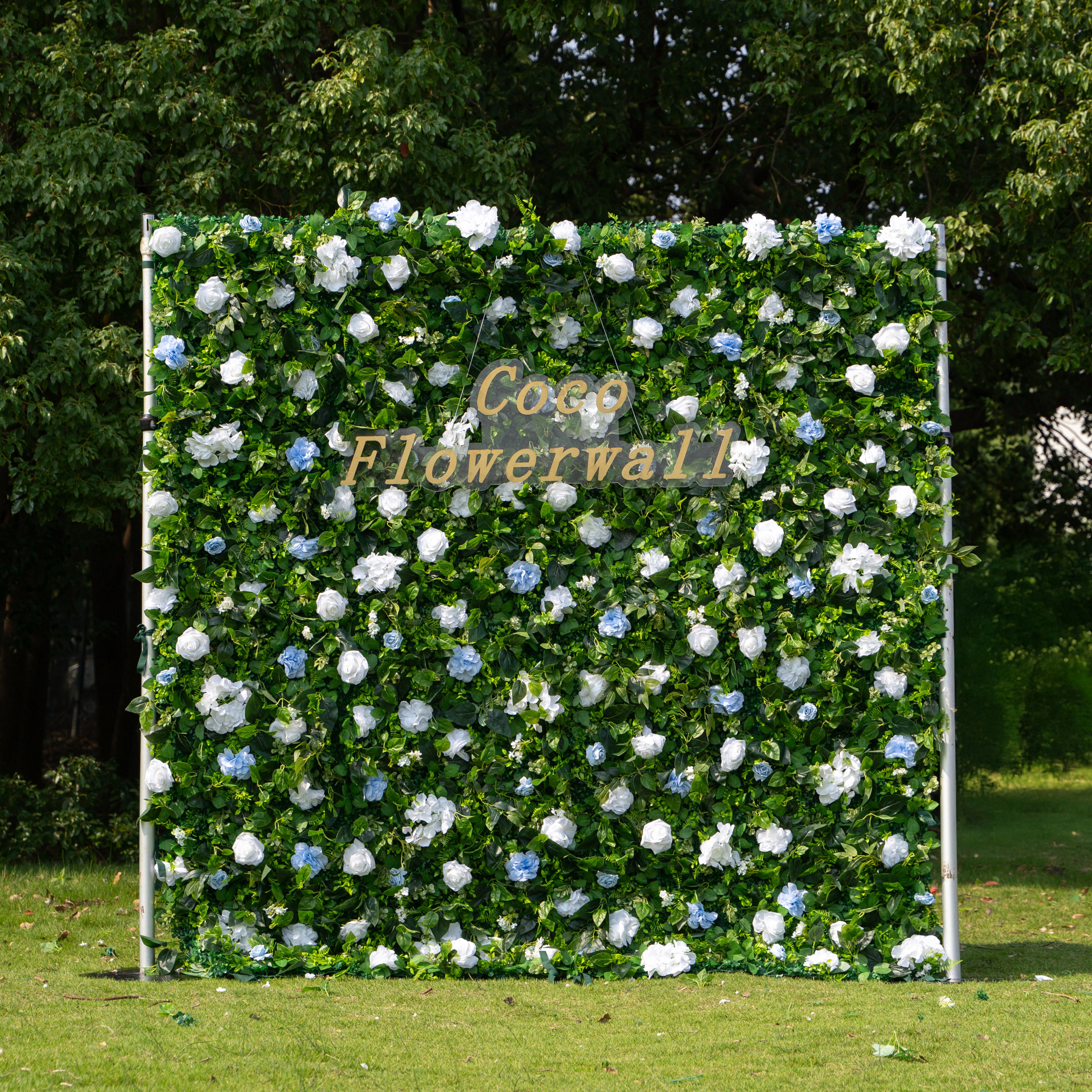 Santorini 2D Artificial Zip Up Curtain Flower Wall For Wedding & Home & Events Decoration