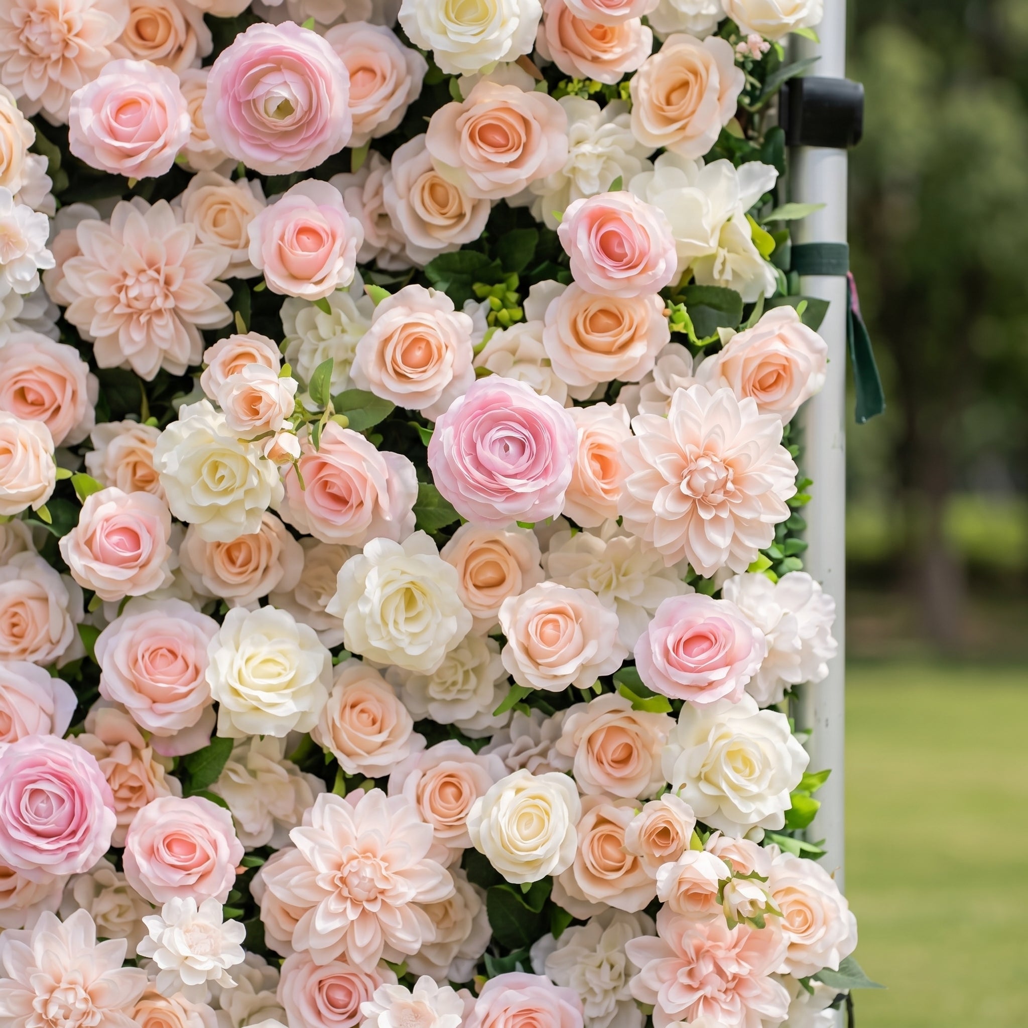Dawn 3D Pink Flower Wall Fabric Artificial Zip Up Curtain Flower Wall For Wedding and Events Decoration