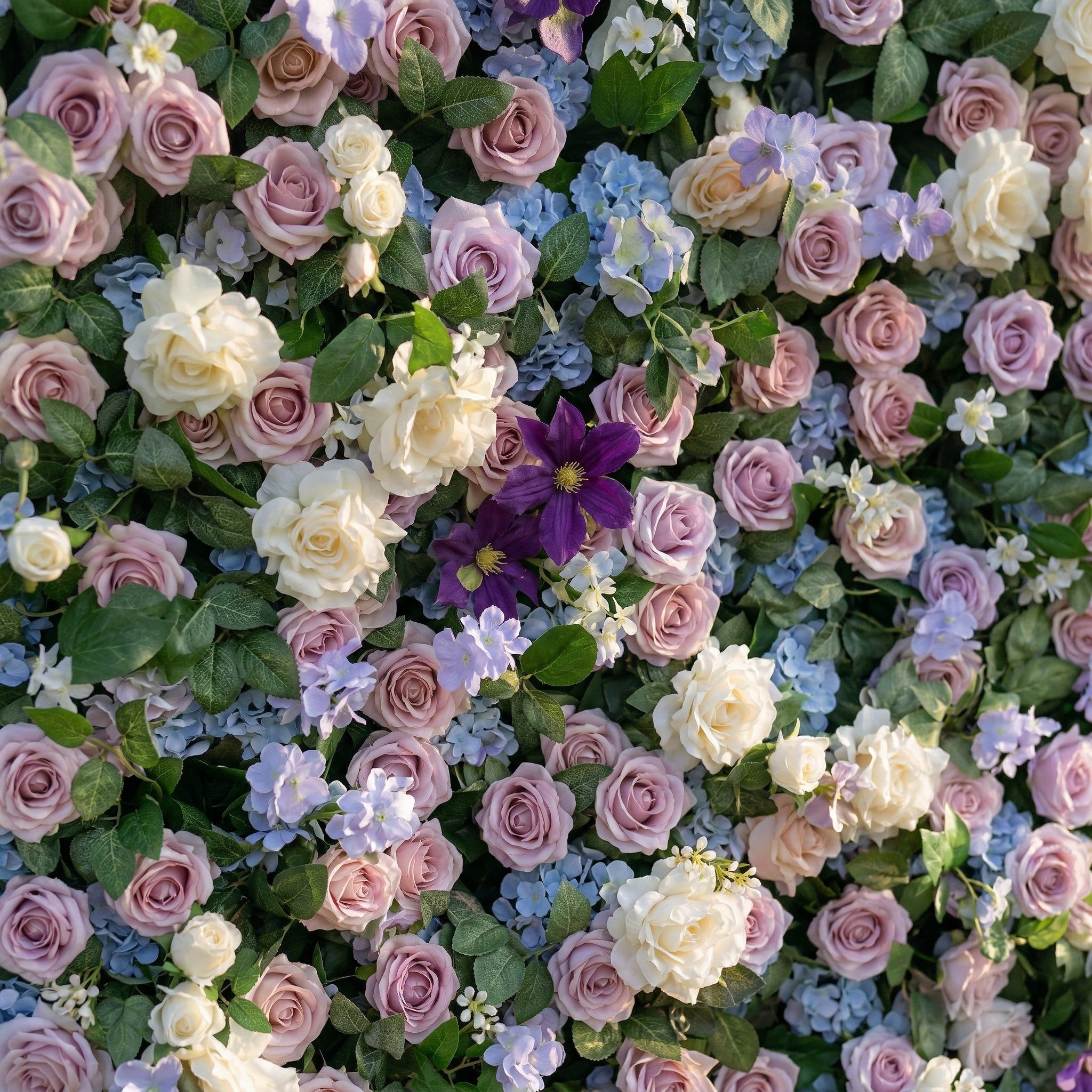 Estelora 5D Blue and Purple Rose Artistic Flower Wall For Wedding and Events