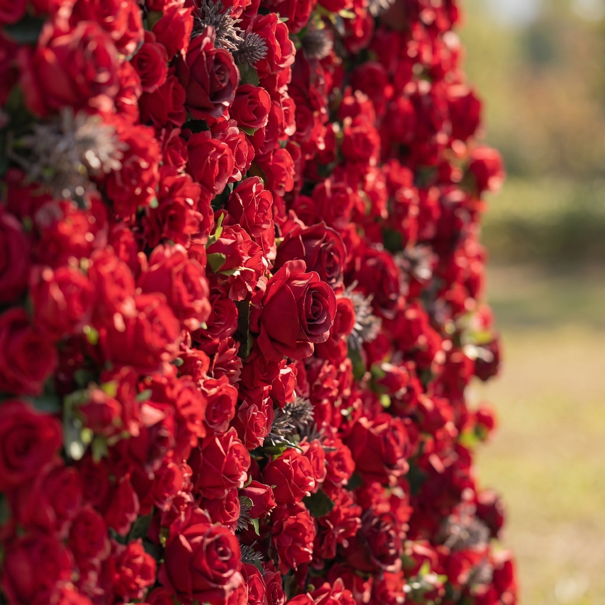 Hazel 3D Fabric Backdrop Artificial Flower Wall with Zip-Up Design for Events and Home Decoration