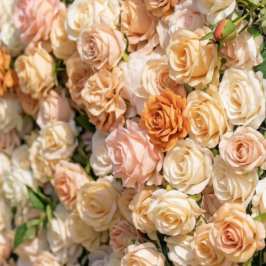 Hazenen 3D Orange Rose Floral Wall Backdrop Perfect for Valentine’s Day Weddings & Events