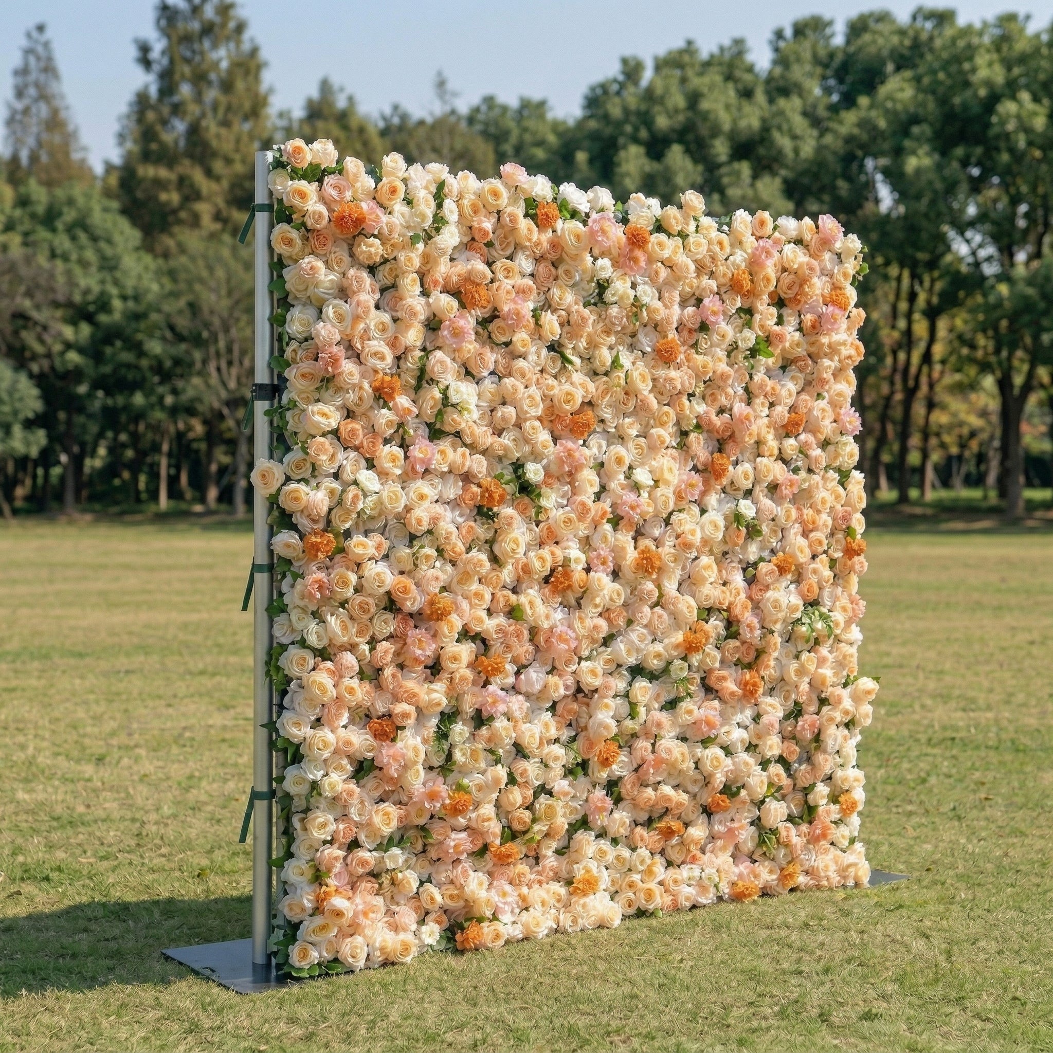 Hazenen 3D Orange Rose Floral Wall Backdrop Perfect for Valentine’s Day Weddings & Events
