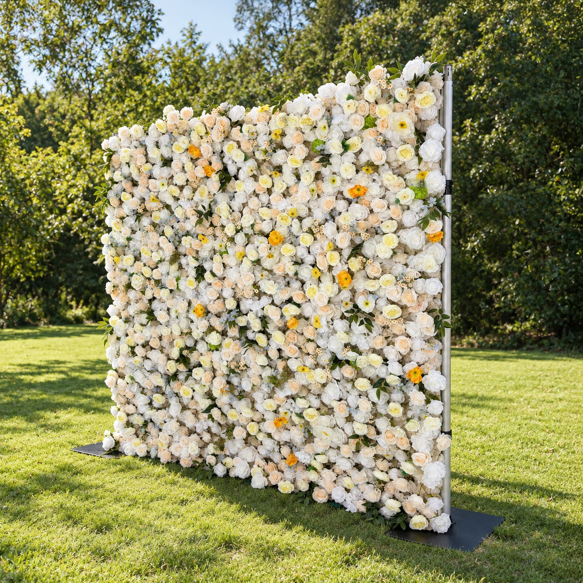 Aube 3D Flower Wall Fabric Artificial Zip Up Curtain Flower Wall For Wedding and Events Decoration