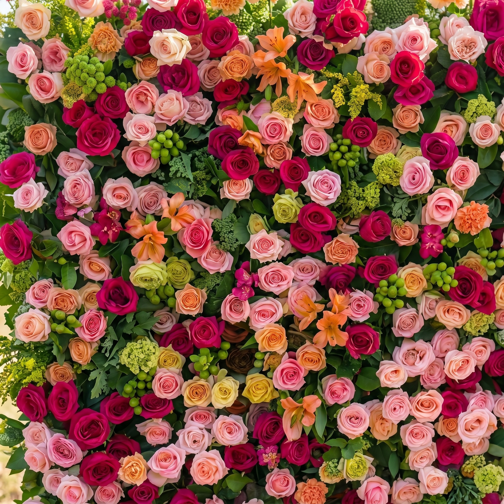 Iris 3D Fabric Backdrop Artificial Flower Wall with Zip-Up Design for Events and Home Decoration