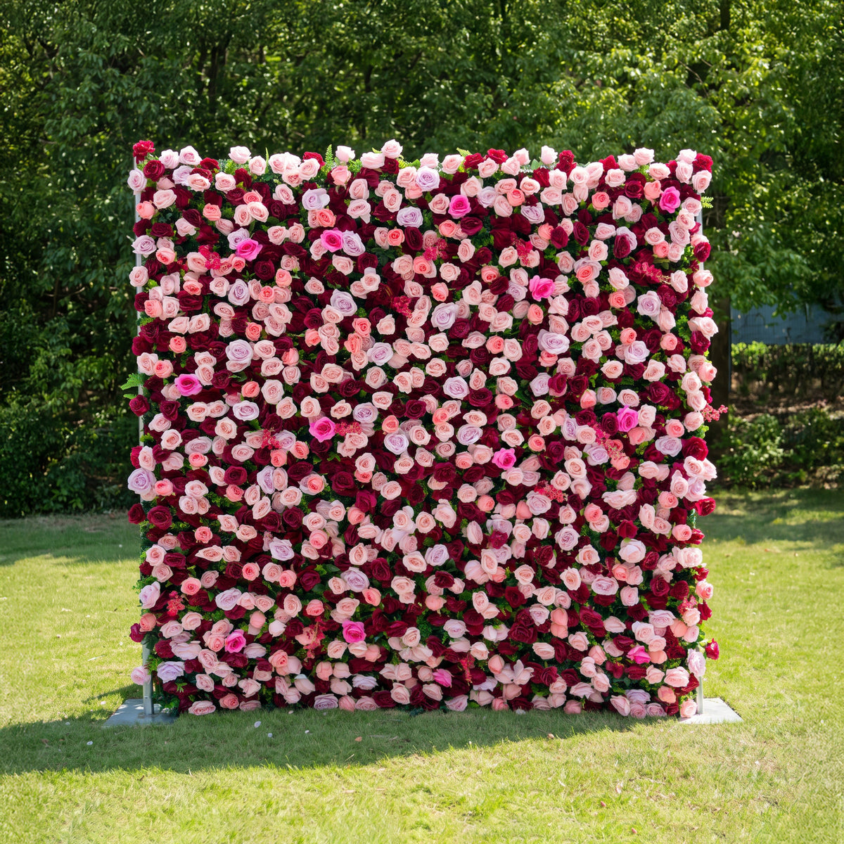 Isolenia 3D Fabric Artificial Zip Up Curtain Flower Wall For Wedding and Events Decoration