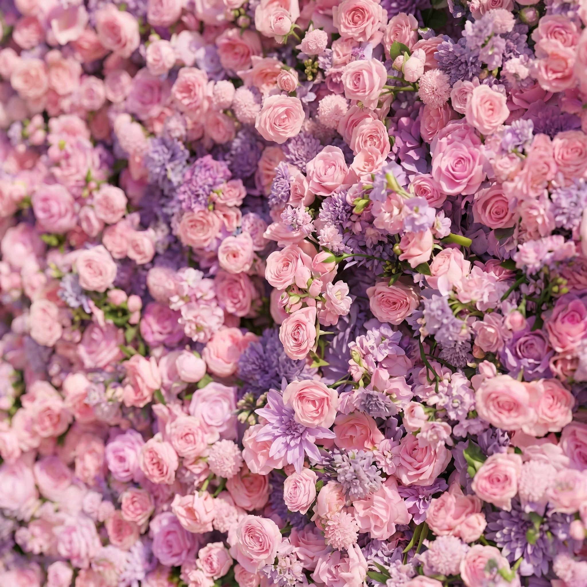 Puff Luxury 4D Lavender Purple & Soft Pink Silk Floral Wall Backdrop for Romantic Dreamy Weddings