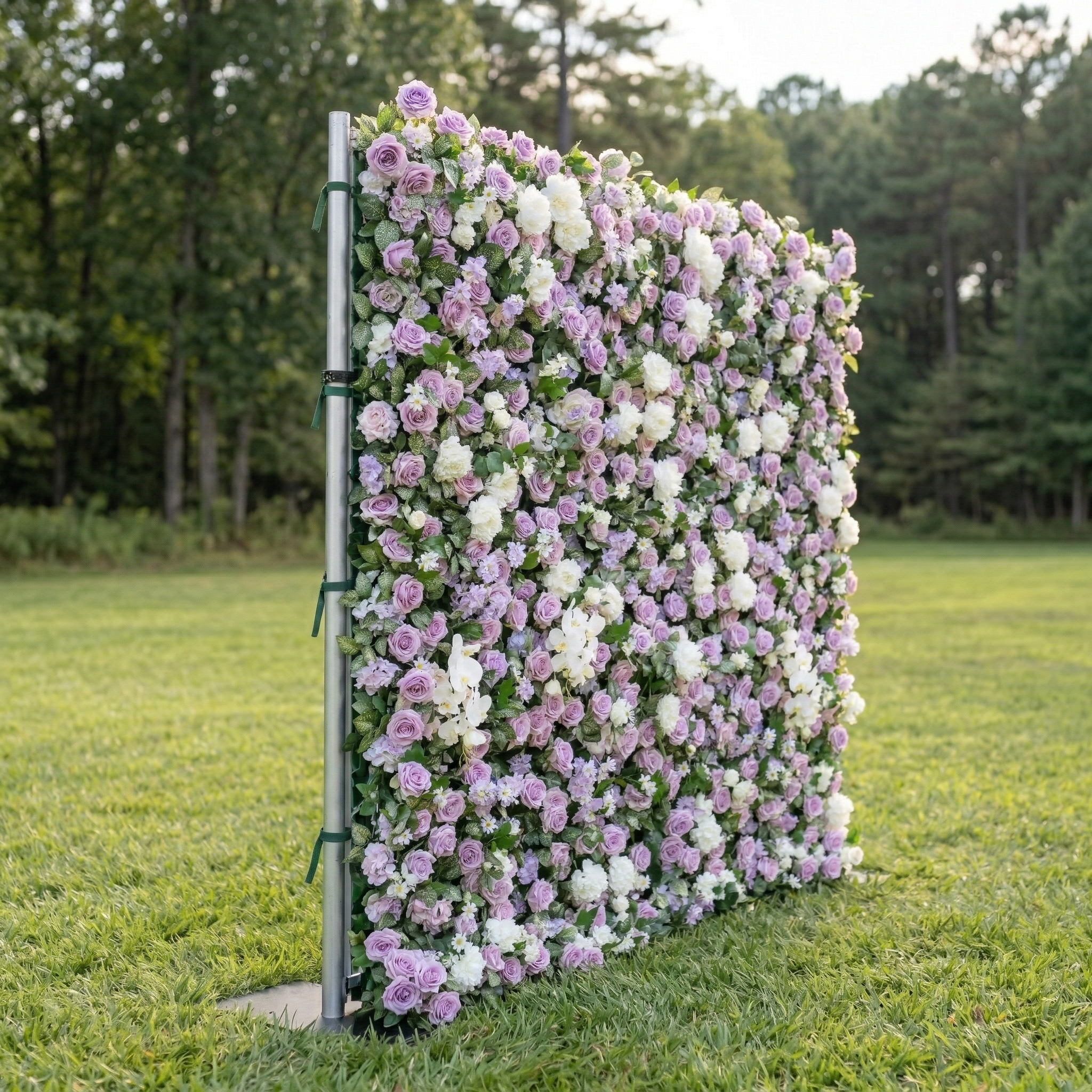 Lotana 3D Purple & White Rose Flower Wall for Weddings & Home Decor