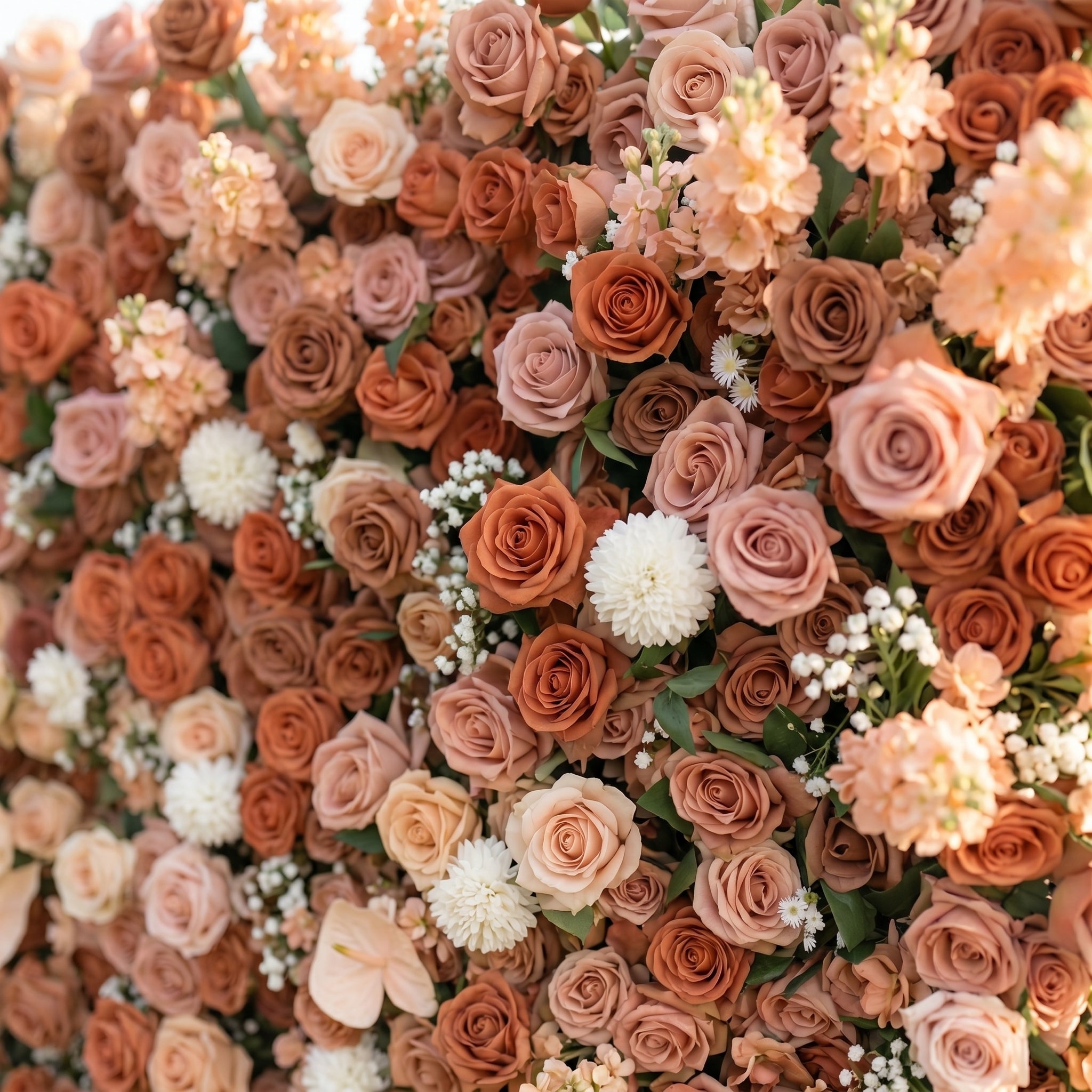 Mila 3D Rose Flower Wall Fabric Artificial Zip Up Curtain Flower Wall For Wedding and Events Decoration