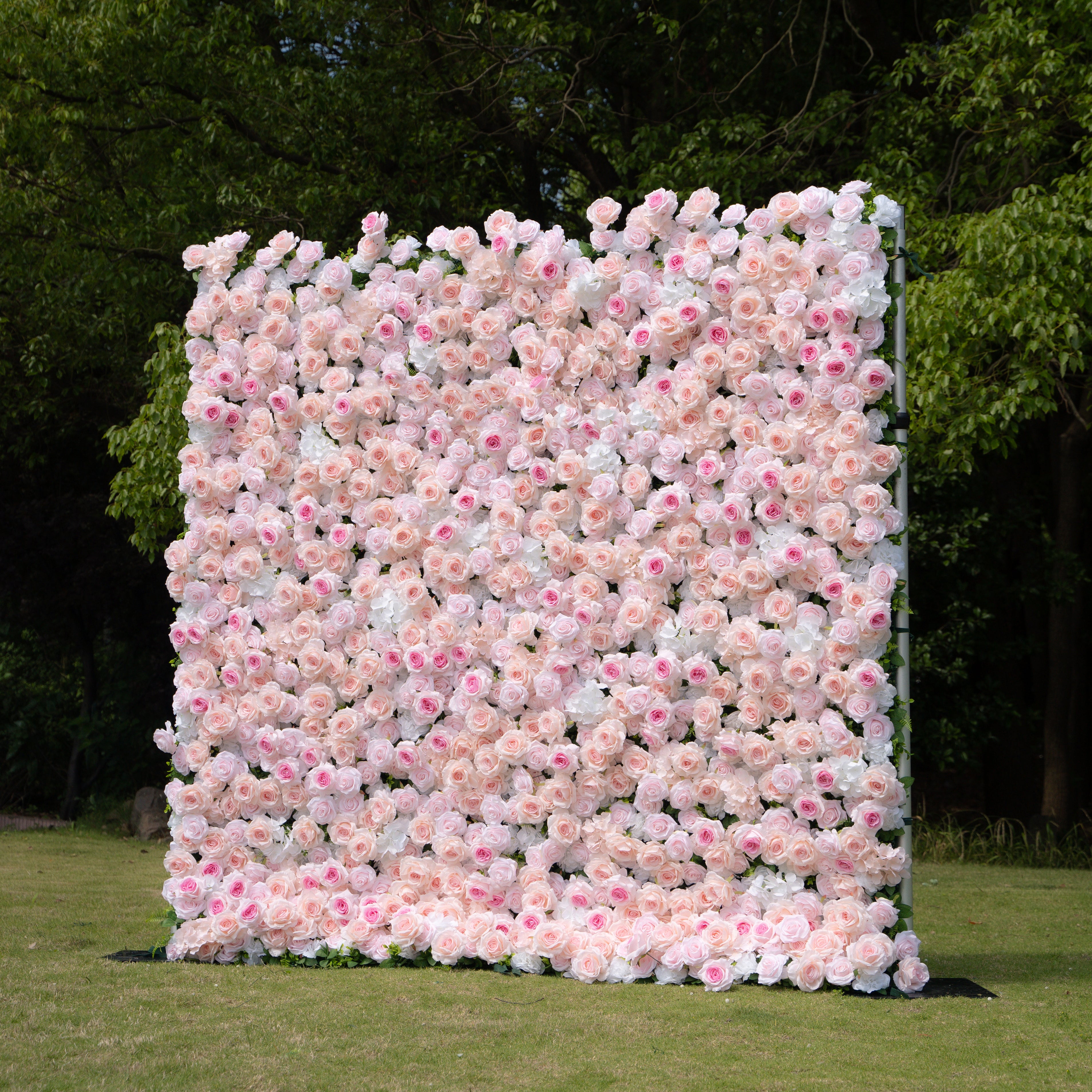 Charleston 5D Luxury Fabric Artificial Zip Up Curtain Flower Wall For Event