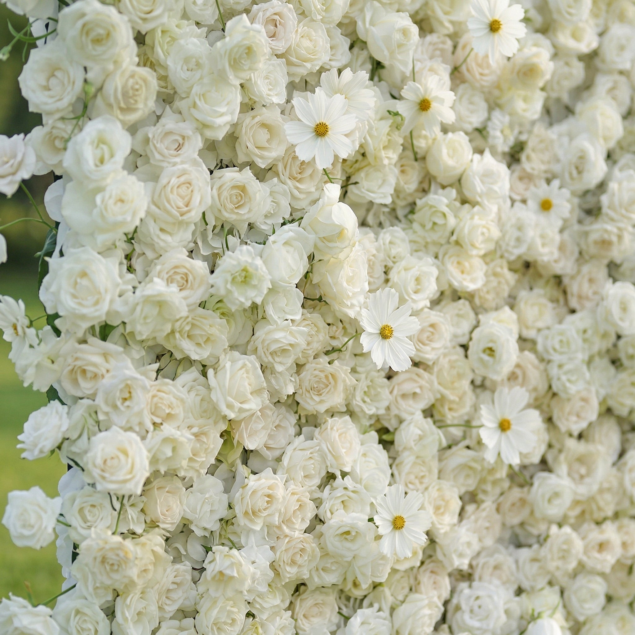 Rheania 4D Flower Wall Fabric Artificial Zip Up Curtain Flower Wall For Wedding and Events Decoration