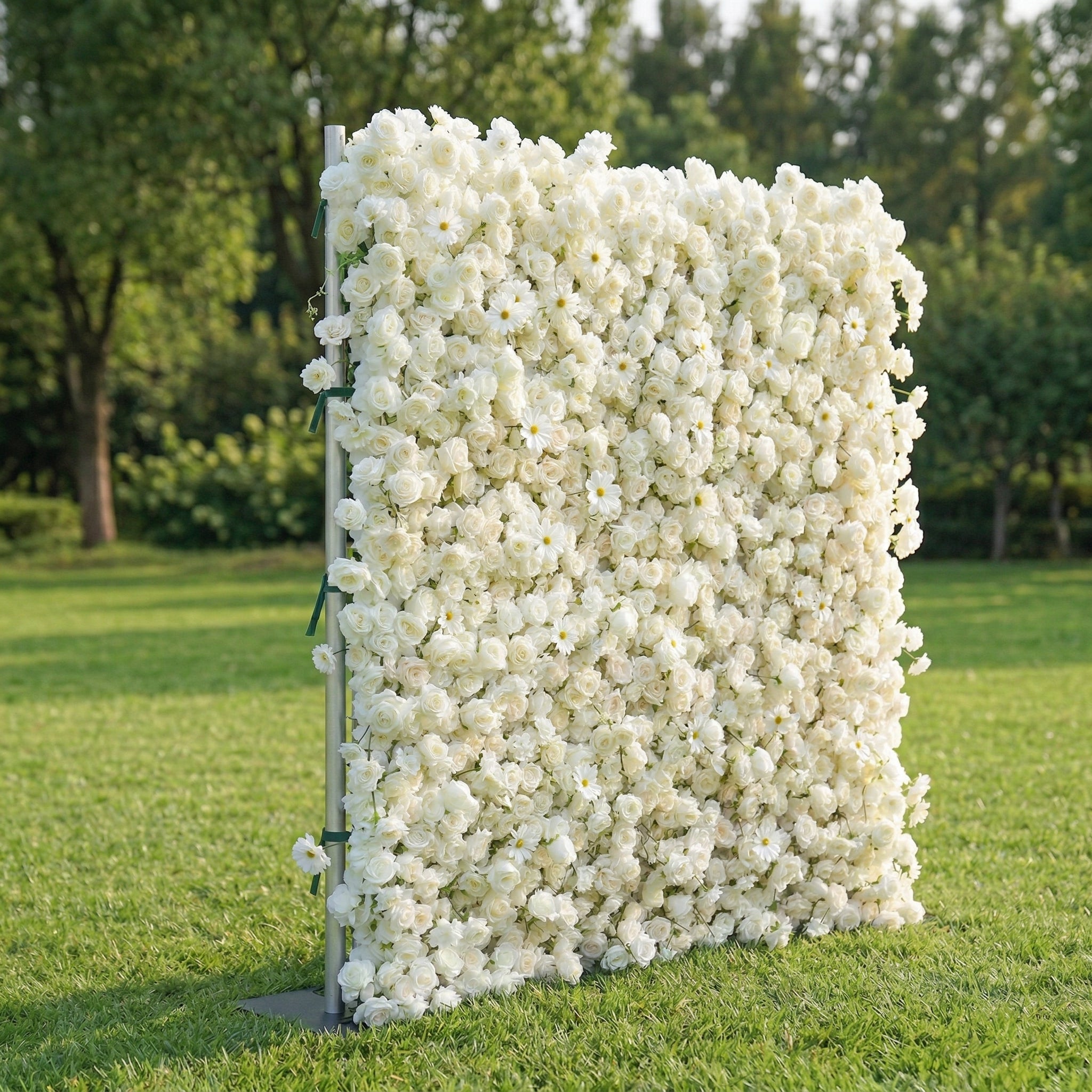 Rheania 4D Flower Wall Fabric Artificial Zip Up Curtain Flower Wall For Wedding and Events Decoration