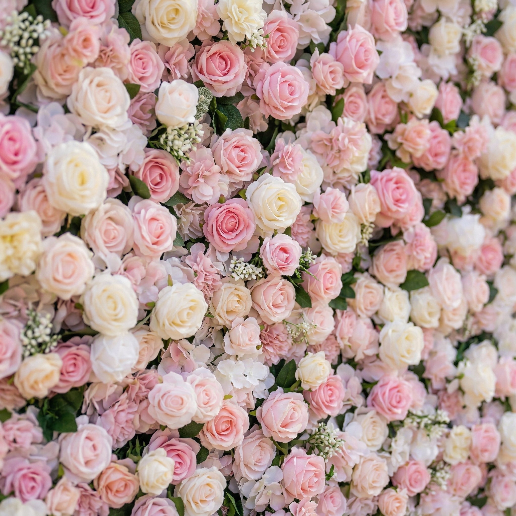 Roslenelle 4D Flower Wall Fabric Artificial Zip Up Curtain Flower Wall For Wedding and Events Decoration