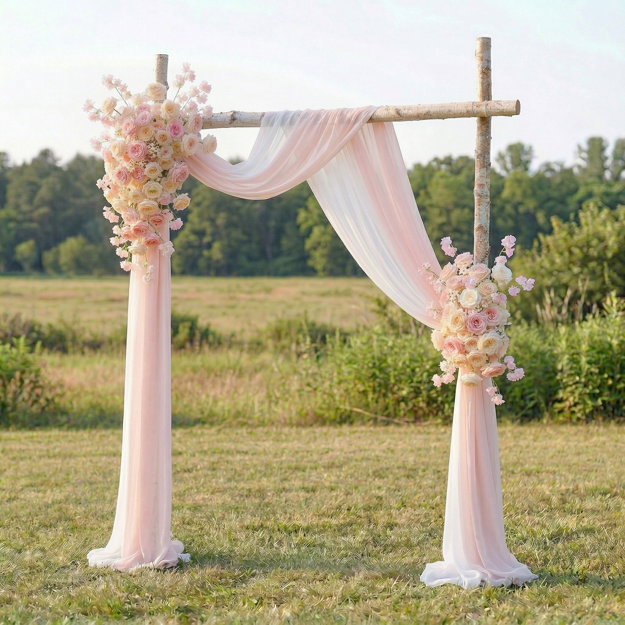 Rowena Pink Rose Swag Set Flowers Kit with Drapes for Wedding Backdrop & Party Decor