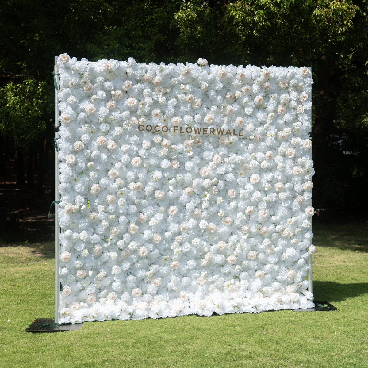 Toby 3D Fabric Backdrop Artificial Flower Wall with Zip-Up Design for Wedding and Events