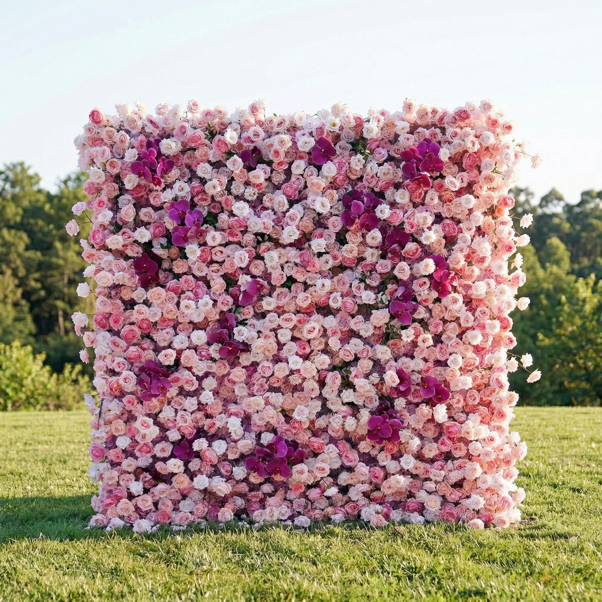 Valina 4D Flower Wall Fabric Artificial Zip Up Curtain Flower Wall For Wedding and Events Decoration