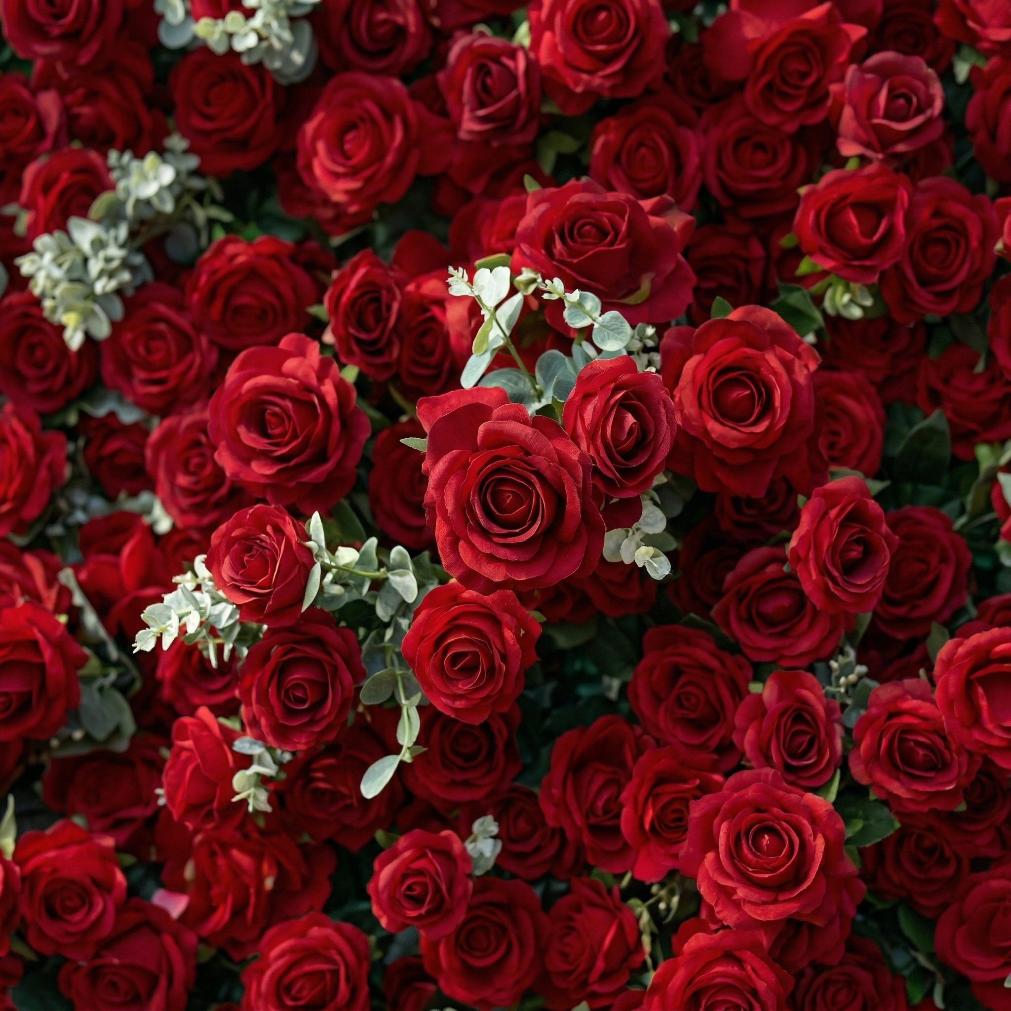 Vienine 4D Red Rose Flower Wall Fabric Artificial Zip Up Curtain Flower Wall For Wedding and Events Decoration