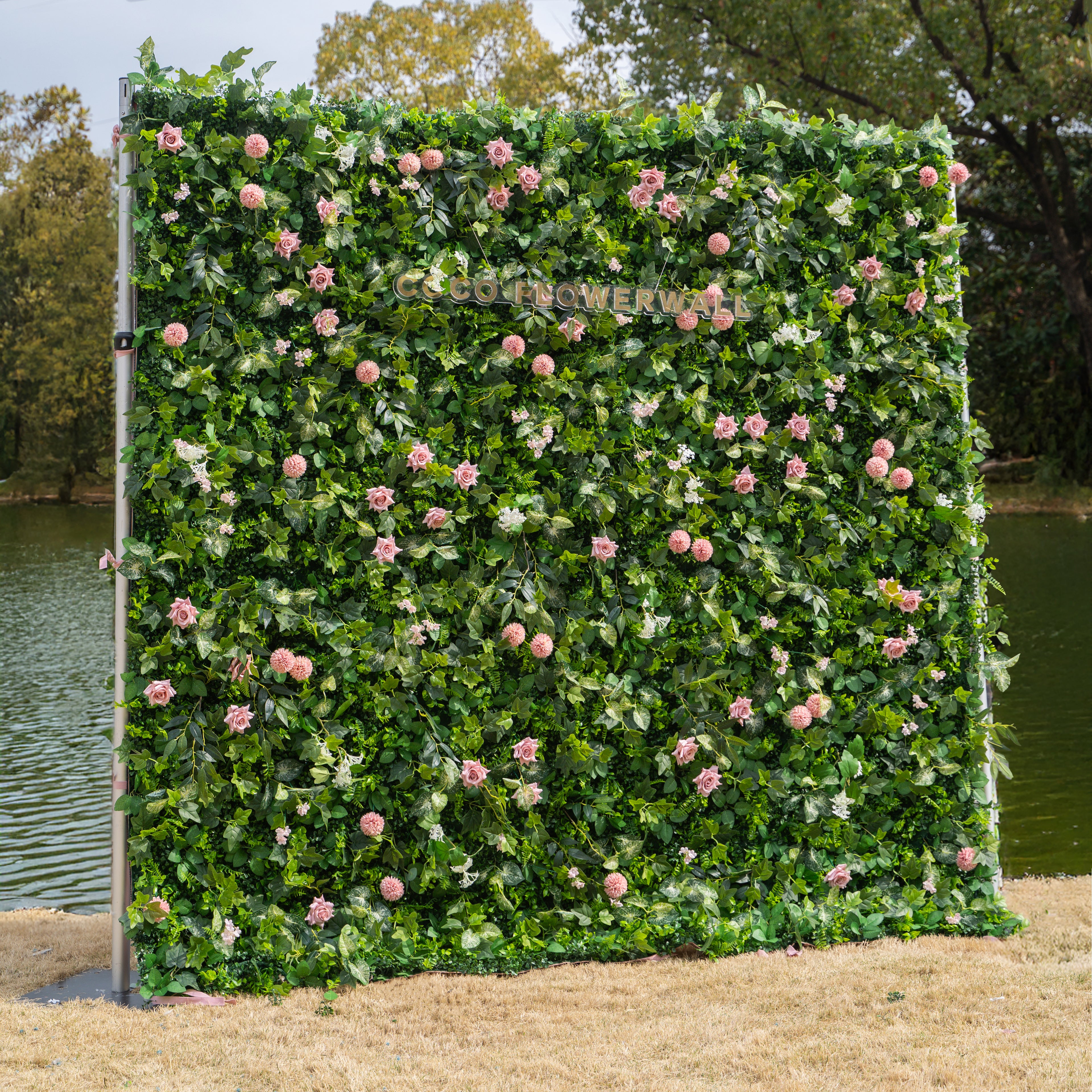 Albany 2D Fabric Artificial zip up curtain flower wall 8ft*8ft