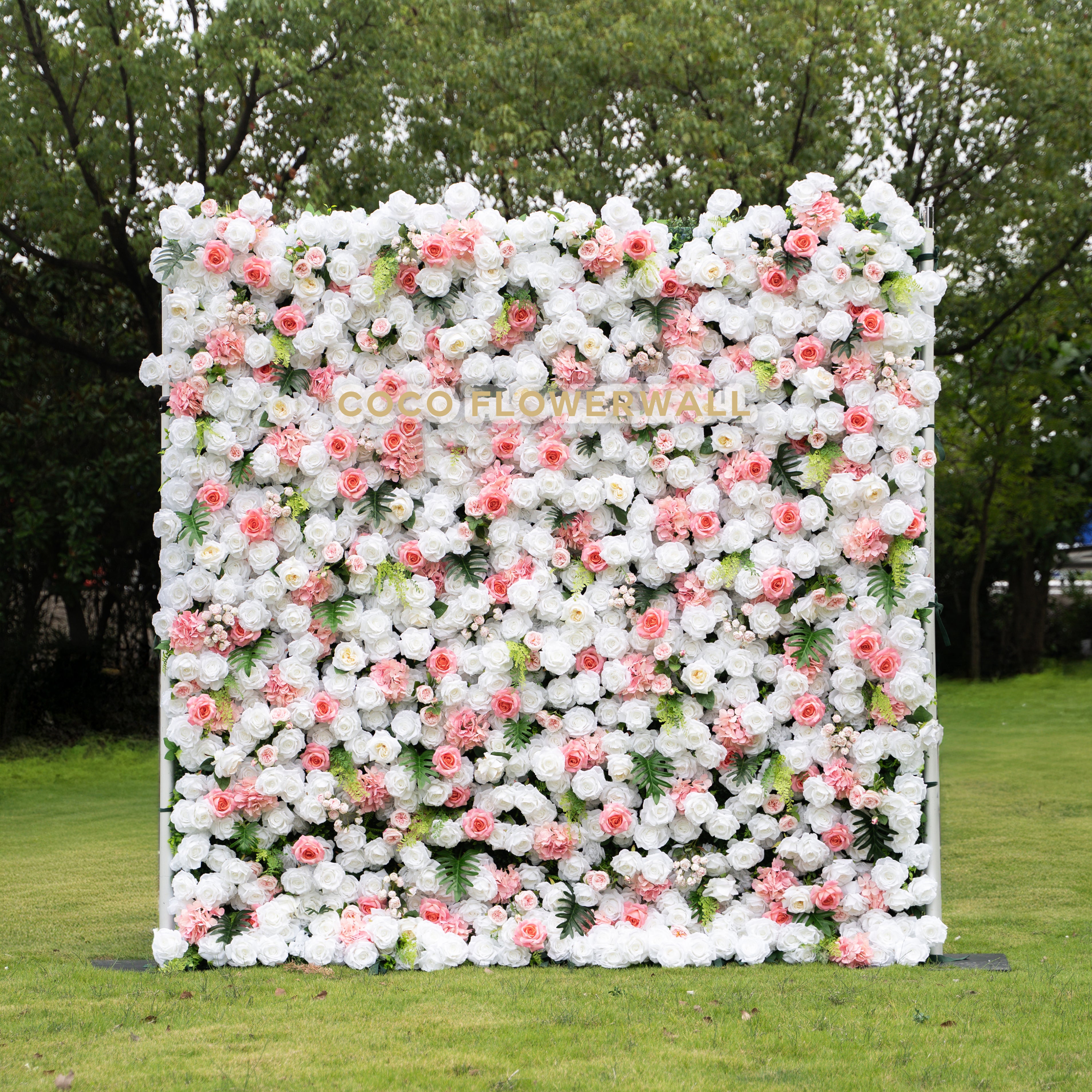 Grant 5D Luxury Fabric Artificial Zip Up Curtain Flower Wall For Event