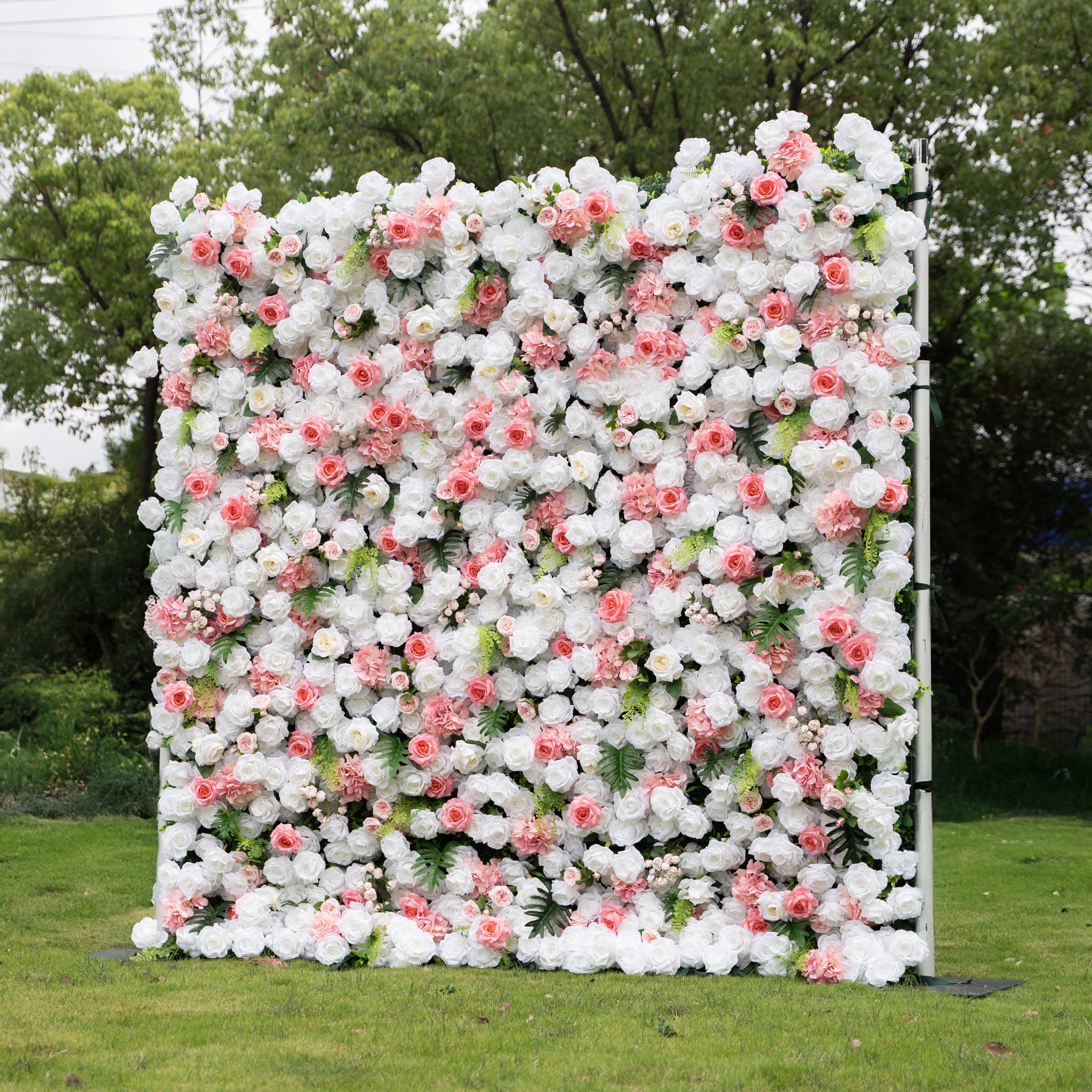 Grant 5D Luxury Fabric Artificial Zip Up Curtain Flower Wall For Event