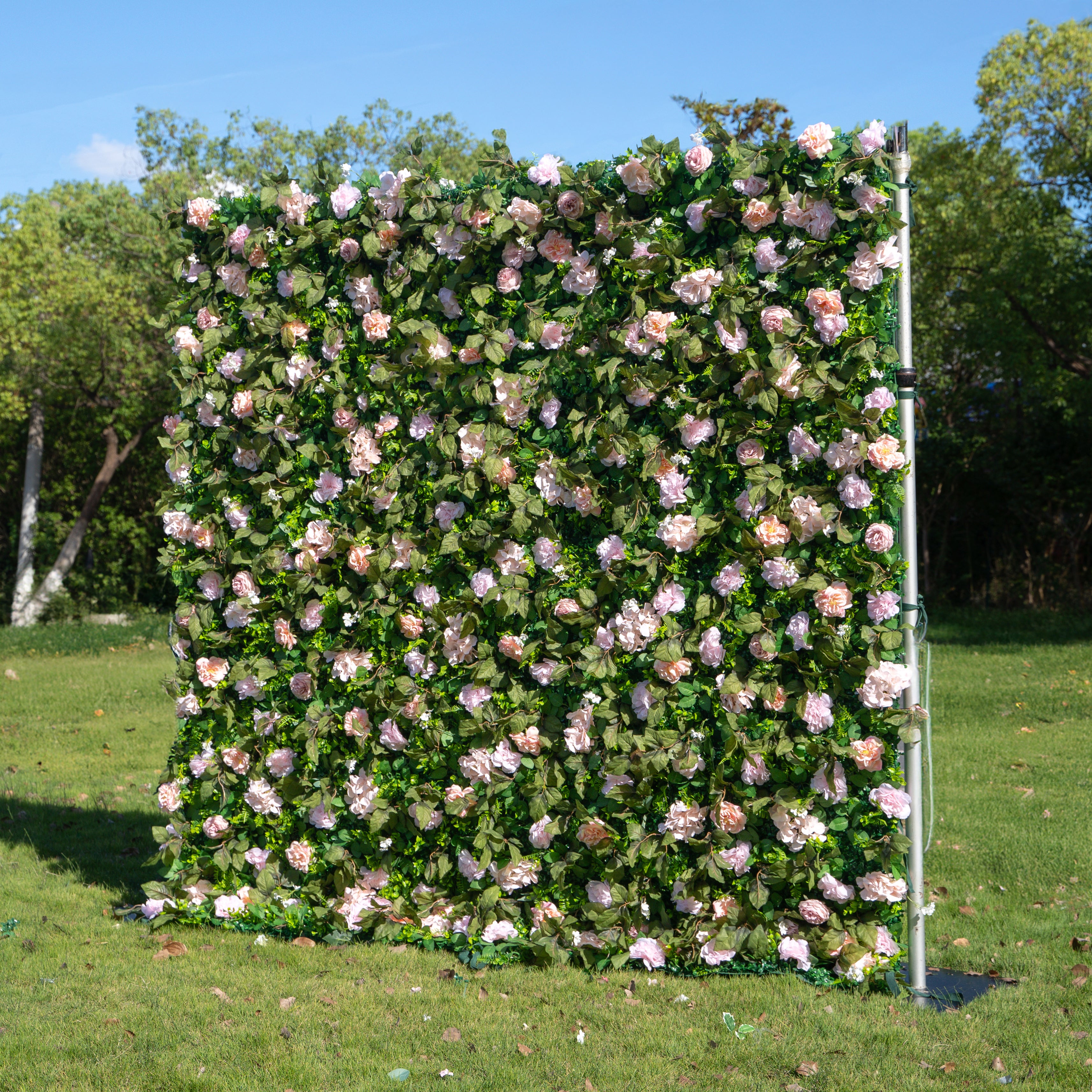 Aspen 2D Artificial Zip Up Curtain Flower Wall For Wedding & Home & Events Decoration