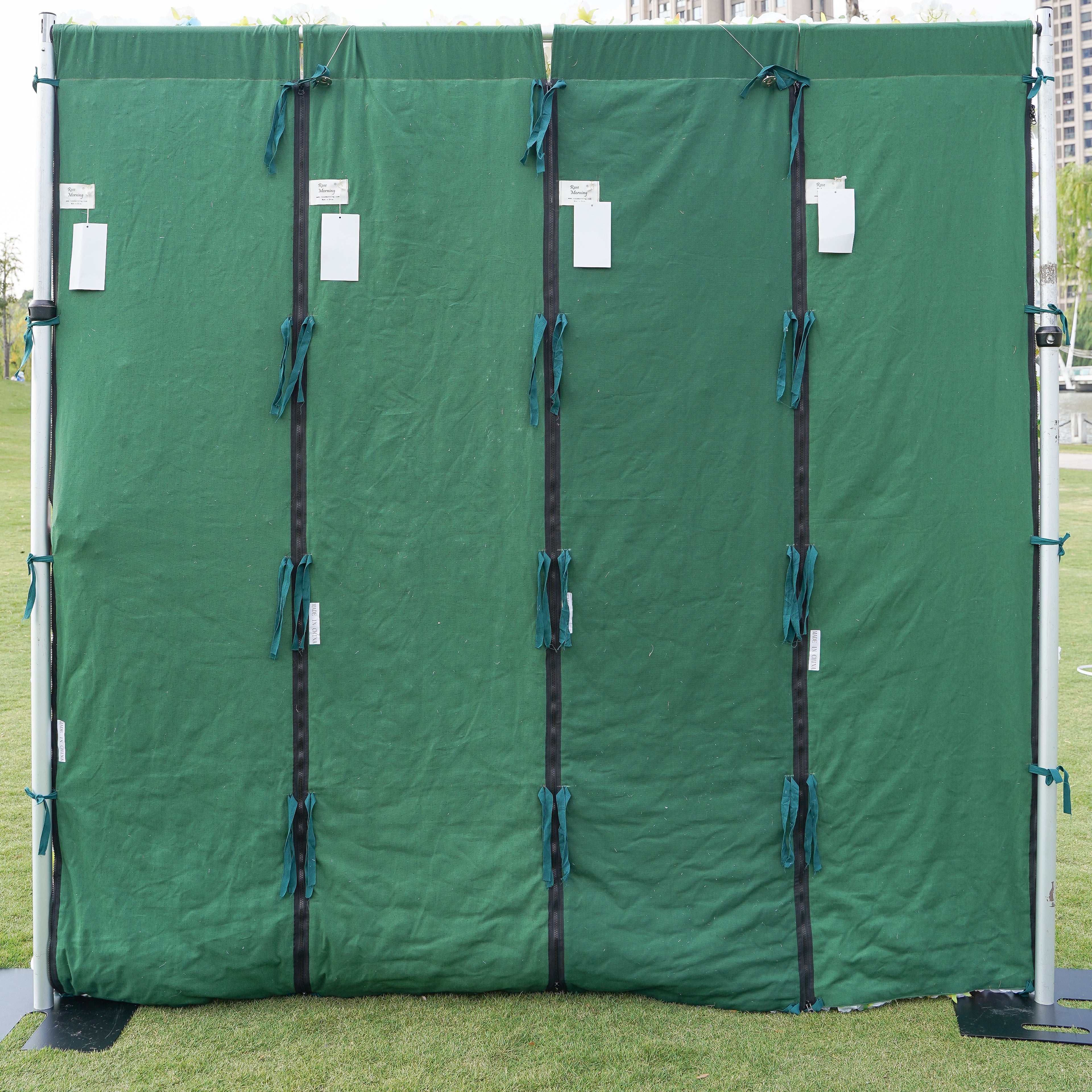 Tahoe 5D Luxury Fabric Artificial Zip Up Curtain Flower Wall For Event