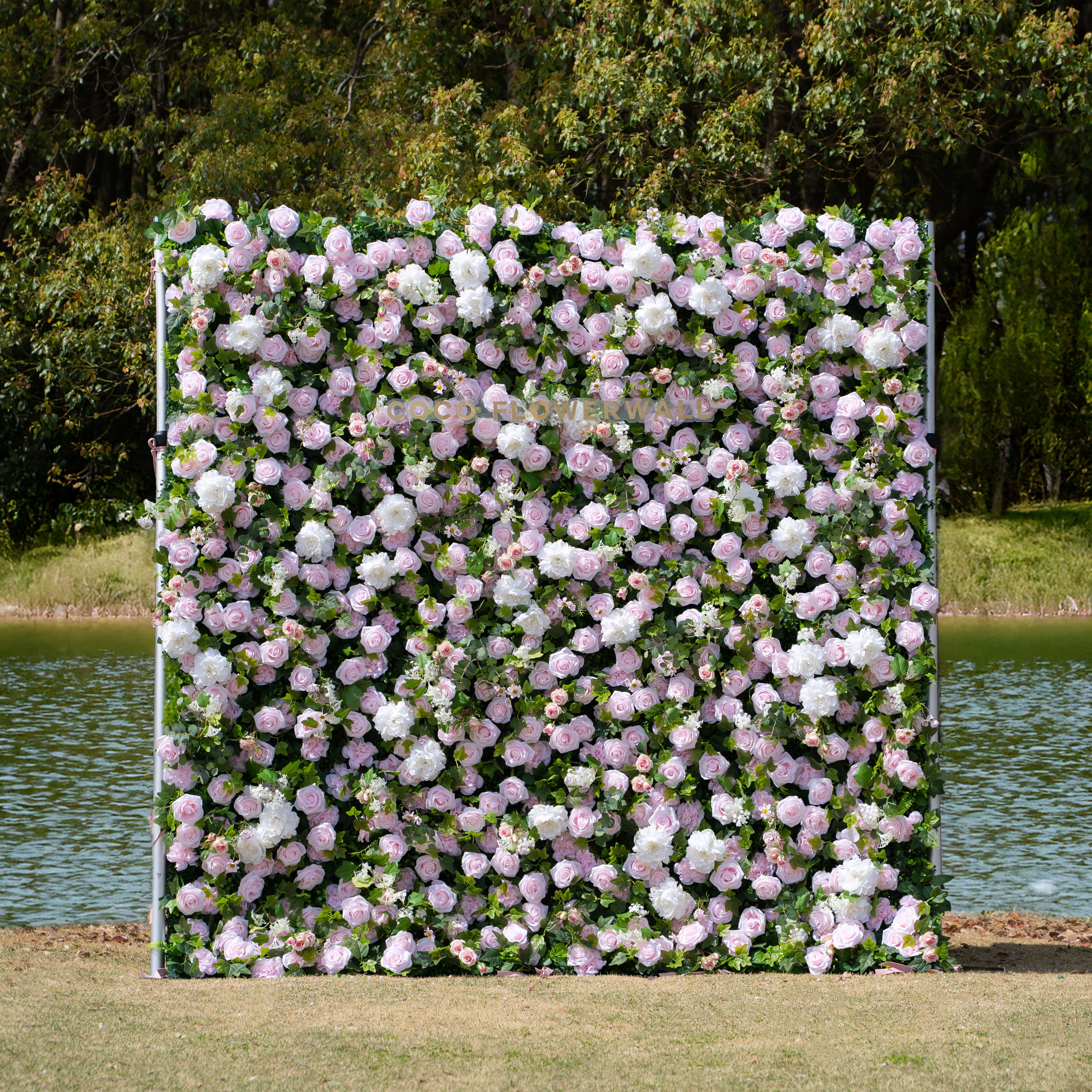 Chico 3D Fabric Artificial Zip Up Curtain Flower Wall For Wedding and Events Decoration