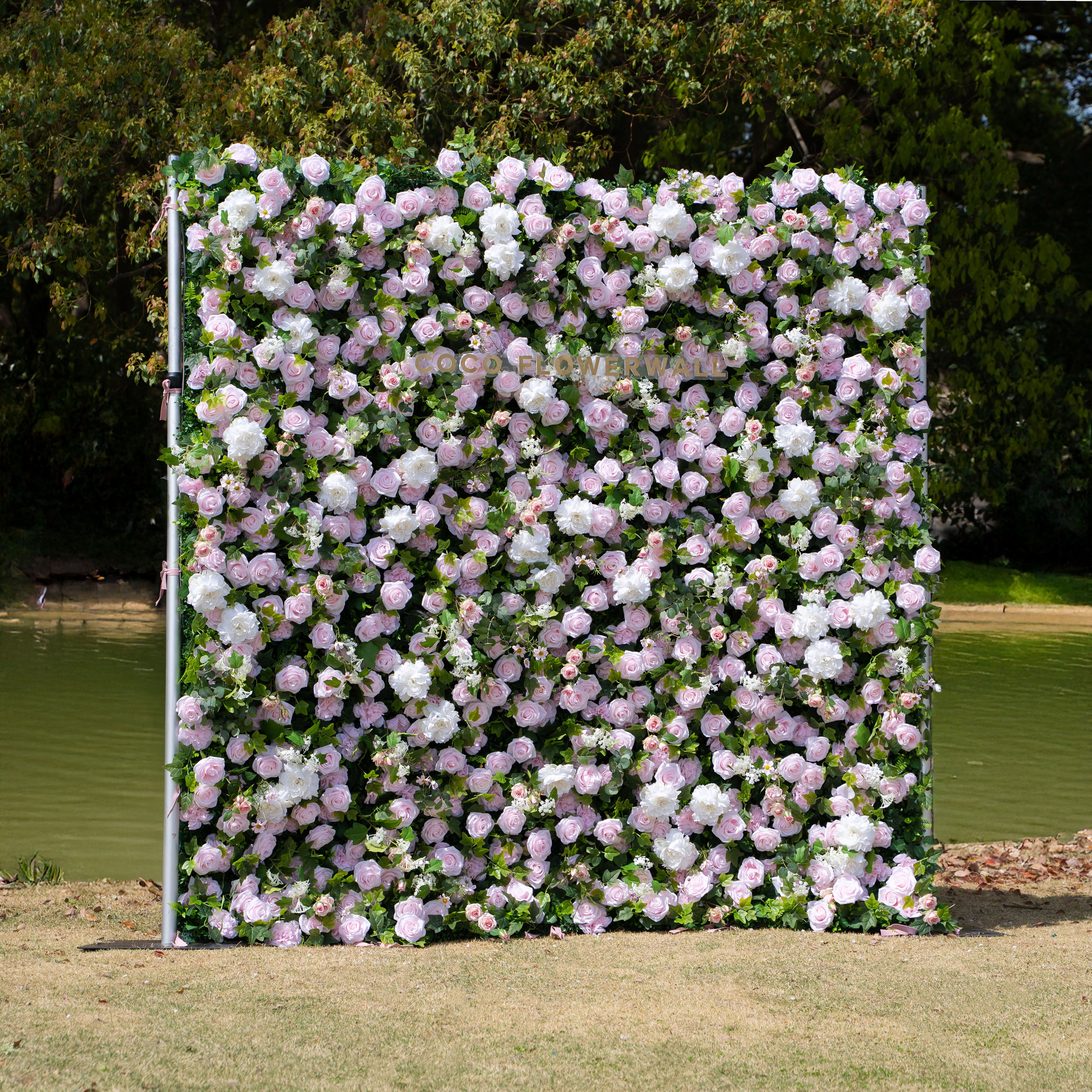 Chico 3D Fabric Artificial Zip Up Curtain Flower Wall For Wedding and Events Decoration