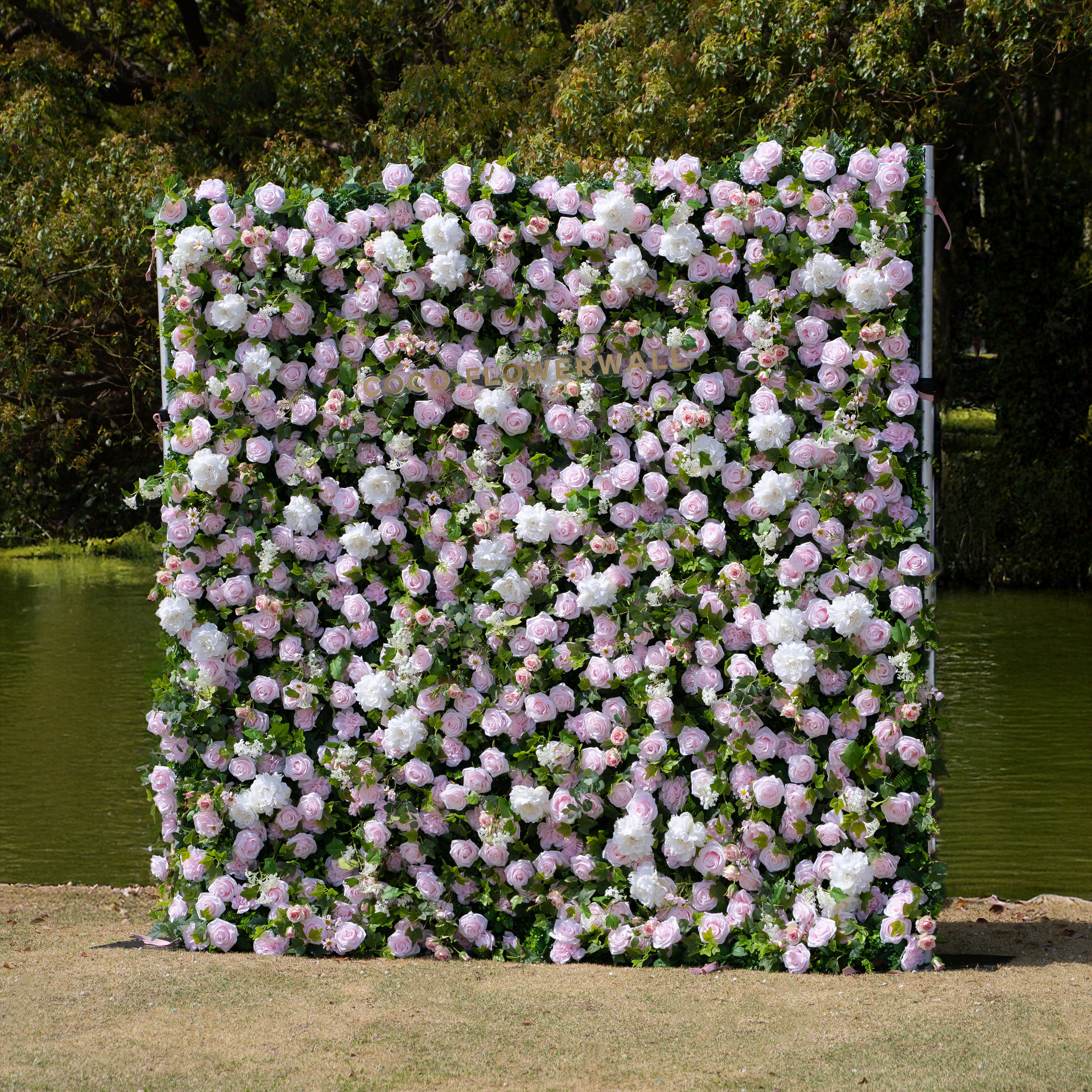 Chico 3D Fabric Artificial Zip Up Curtain Flower Wall For Wedding and Events Decoration