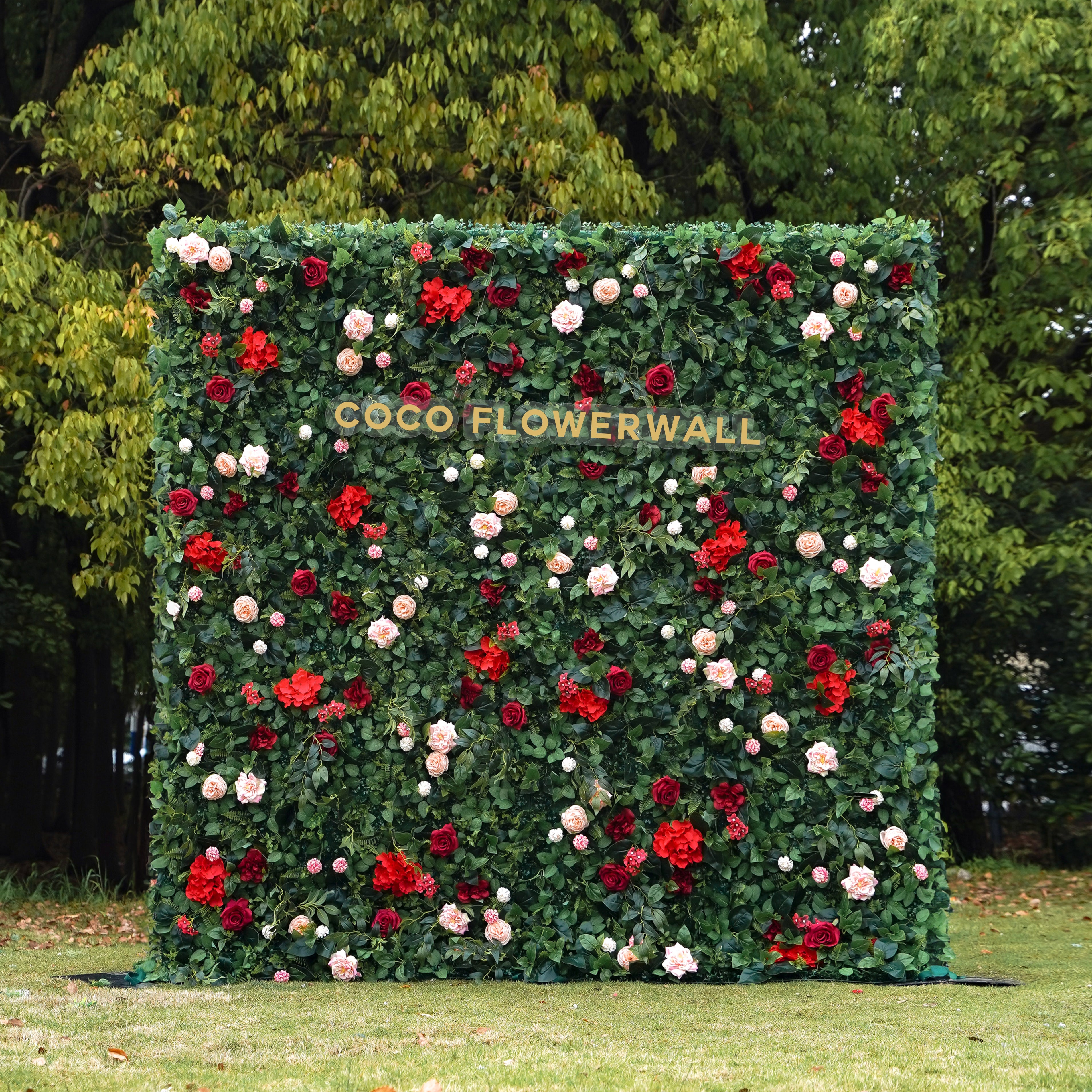 Maui 2D Artificial Zip Up Curtain Flower Wall For Wedding & Home & Events Decoration