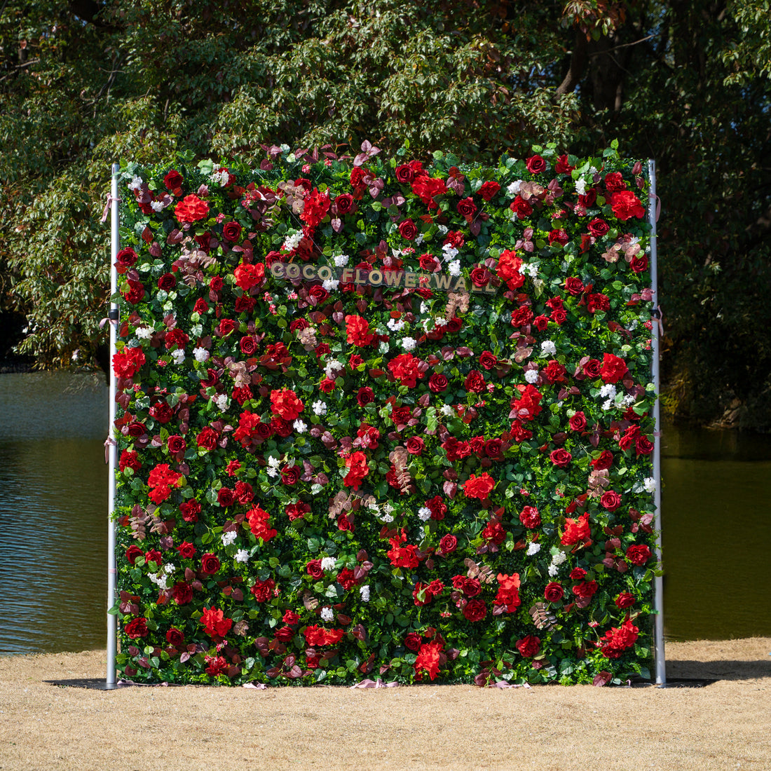 Eugene 2D Artificial Zip-Up Curtain Flower Wall – Perfect for Weddings, Home Decor & Event Backdrops