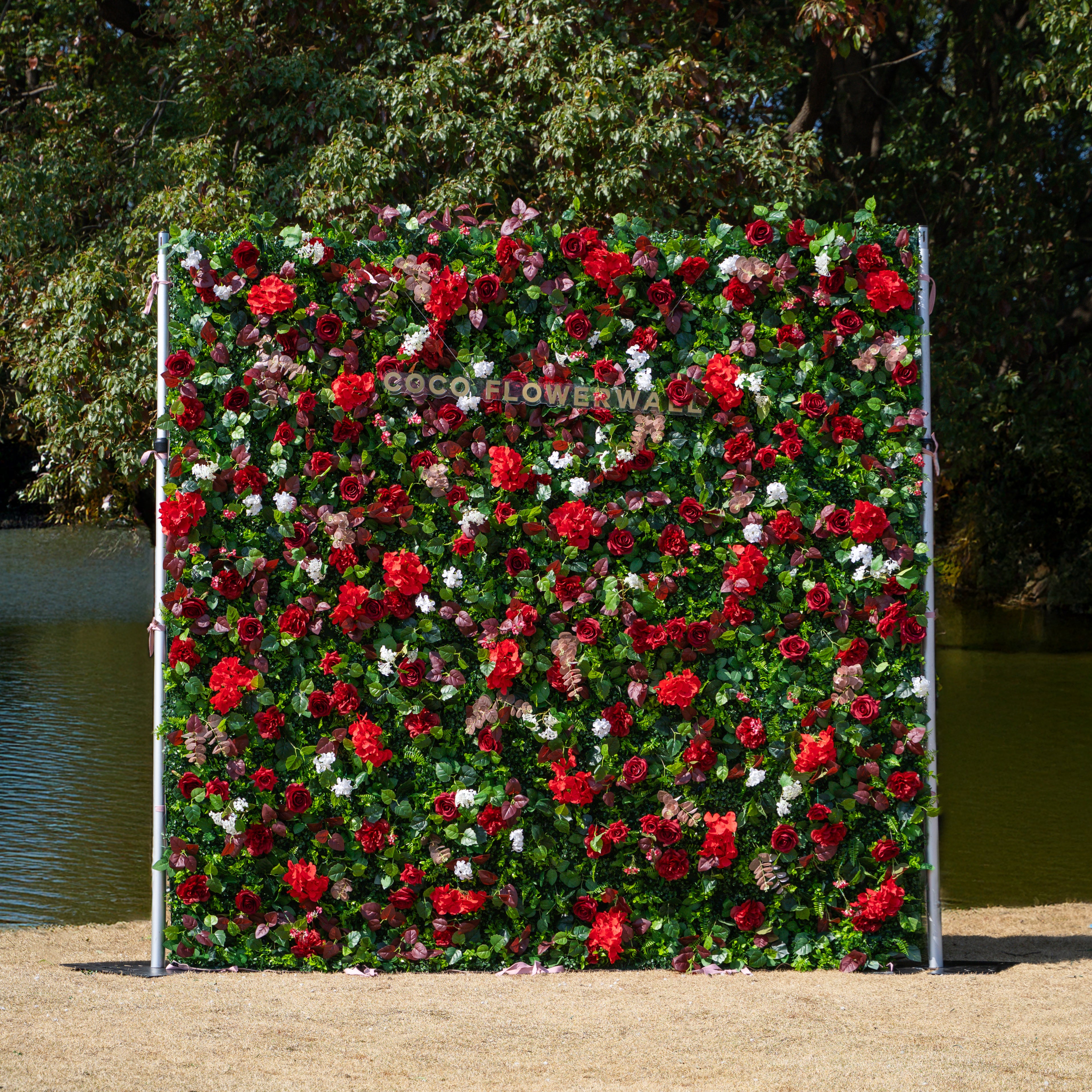 Eugene 2D Artificial Zip-Up Curtain Flower Wall – Perfect for Weddings, Home Decor & Event Backdrops