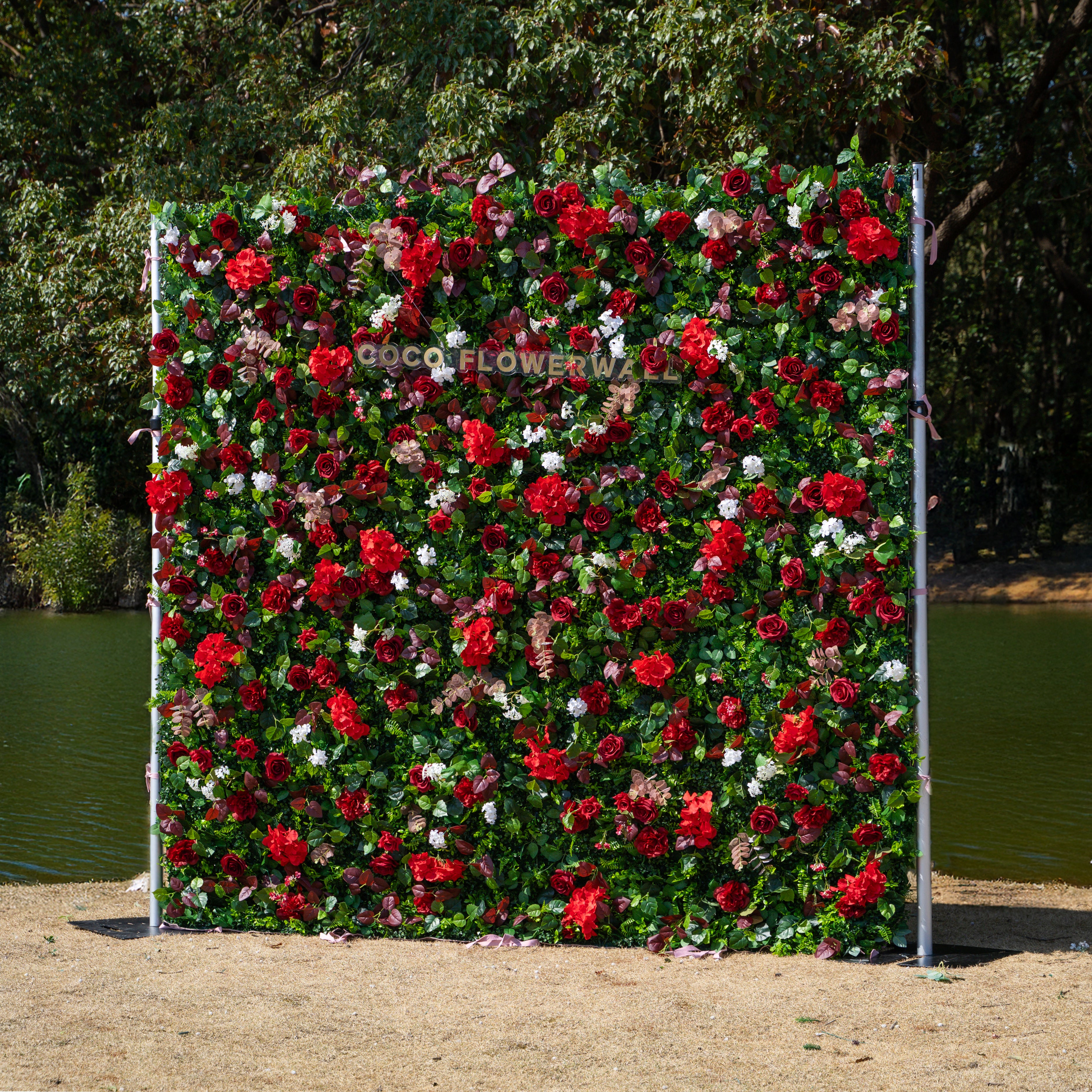 Eugene 2D Artificial Zip-Up Curtain Flower Wall – Perfect for Weddings, Home Decor & Event Backdrops