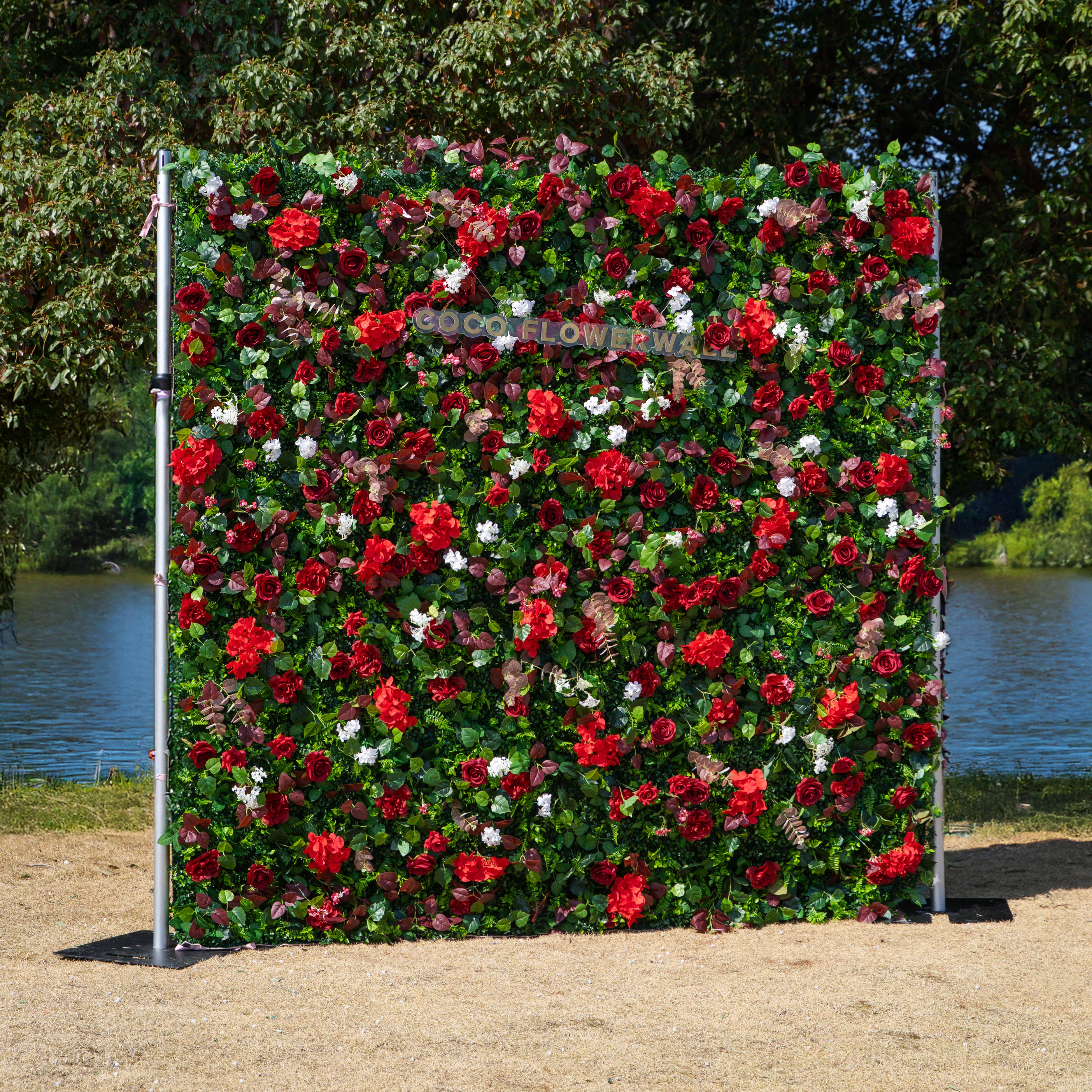 Eugene 2D Artificial Zip-Up Curtain Flower Wall – Perfect for Weddings, Home Decor & Event Backdrops