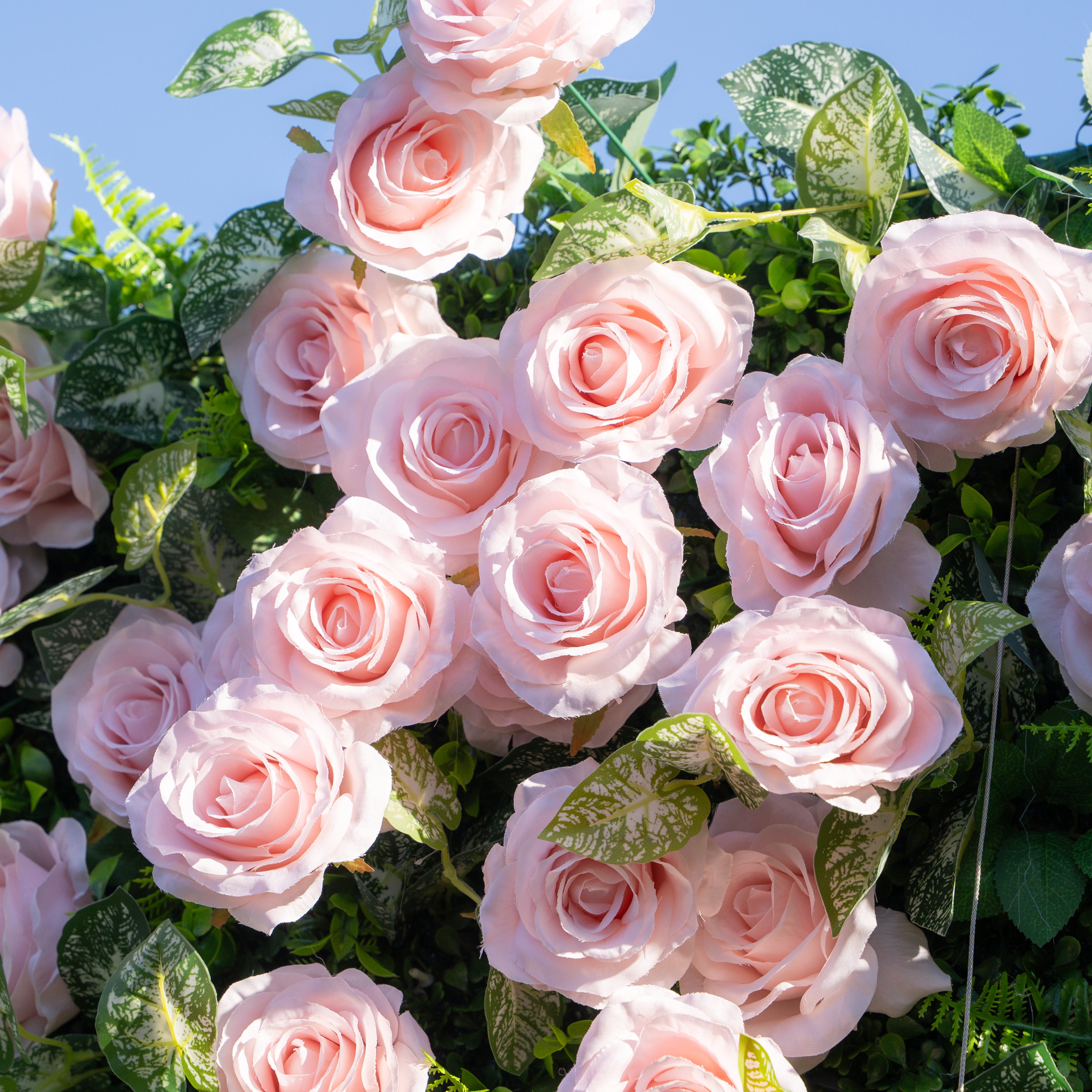 Houma 3D Fabric Backdrop Artificial Flower Wall with Zip-Up Design for Events and Home Decoration