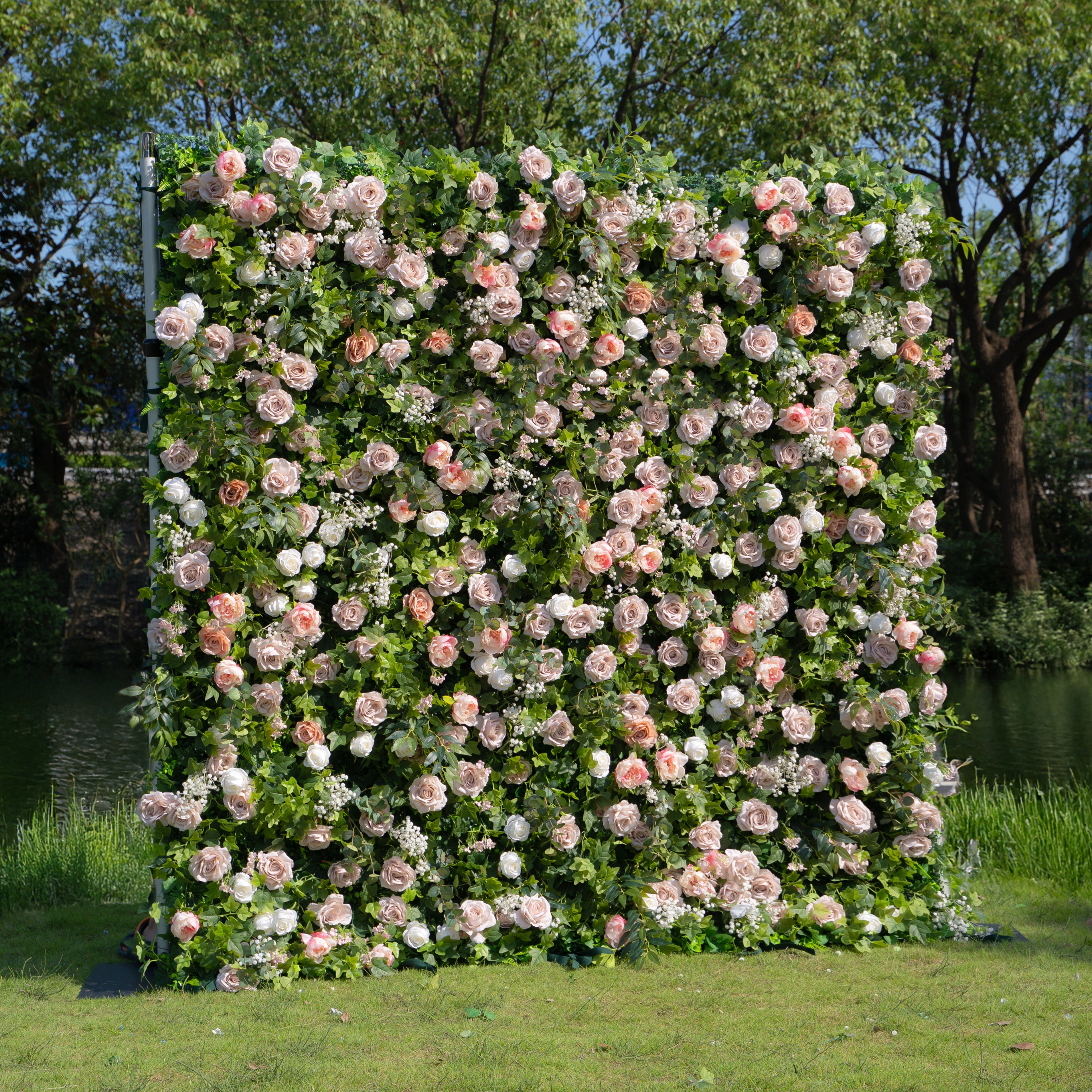 Joel 5D Fabric Artificial rolling up curtain flower wall