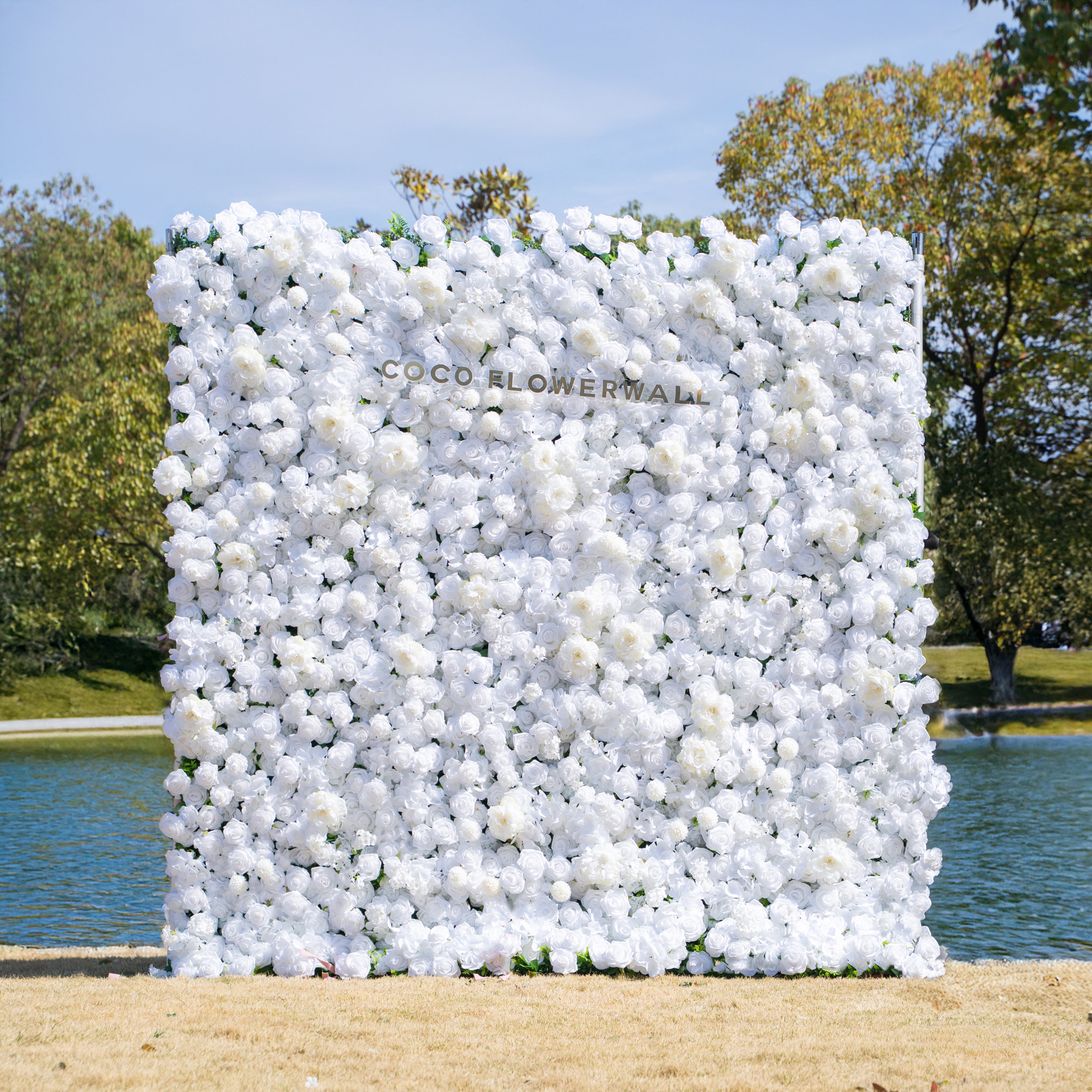 Laramie 5D Artificial Zip Up Flower Wall+Stand+ Storage Bag Event Set