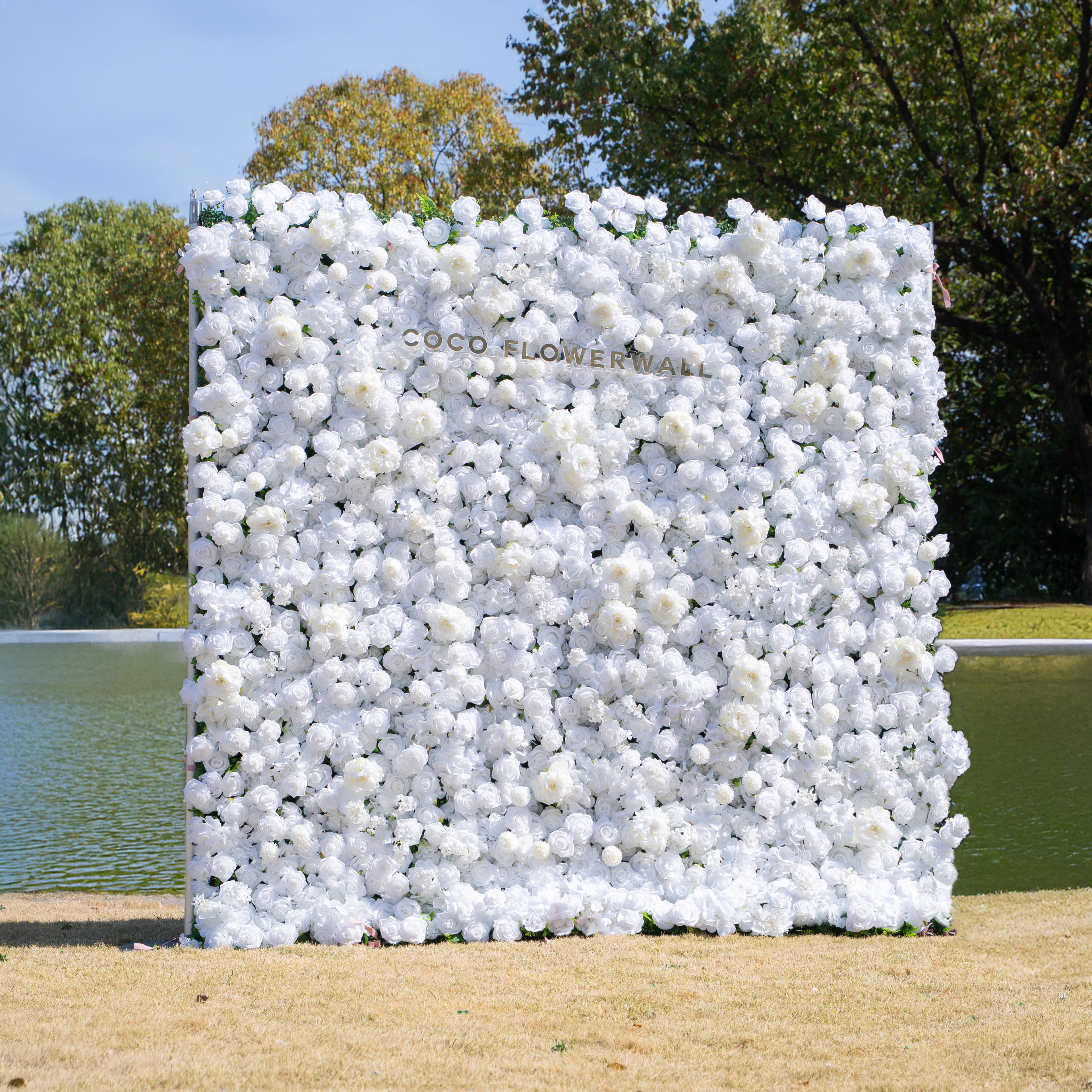 Laramie 5D Artificial Zip Up Flower Wall+Stand+ Storage Bag Event Set