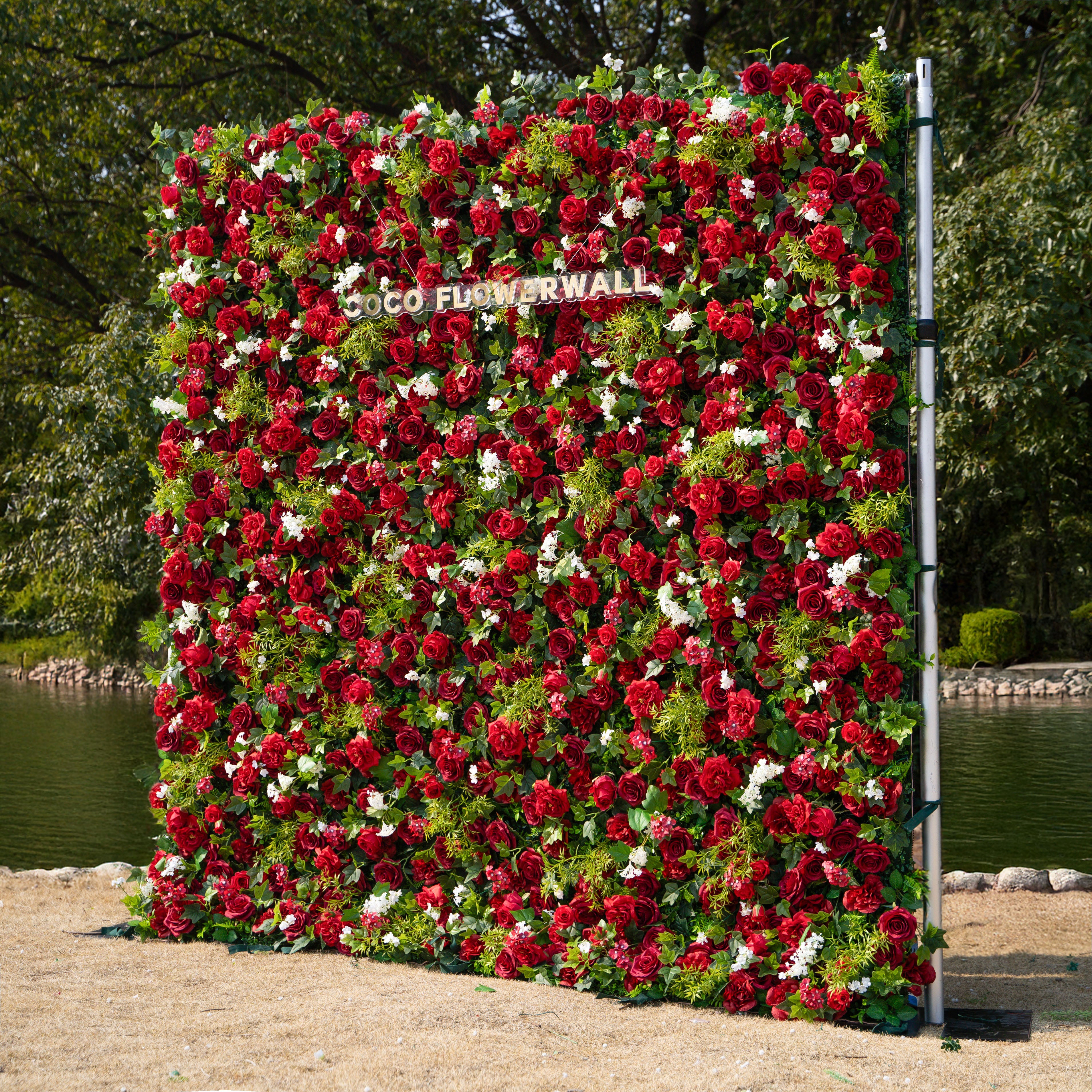 Lola 3D Fabric Artificial Zip Up Curtain Flower Wall For Wedding and Events Decoration