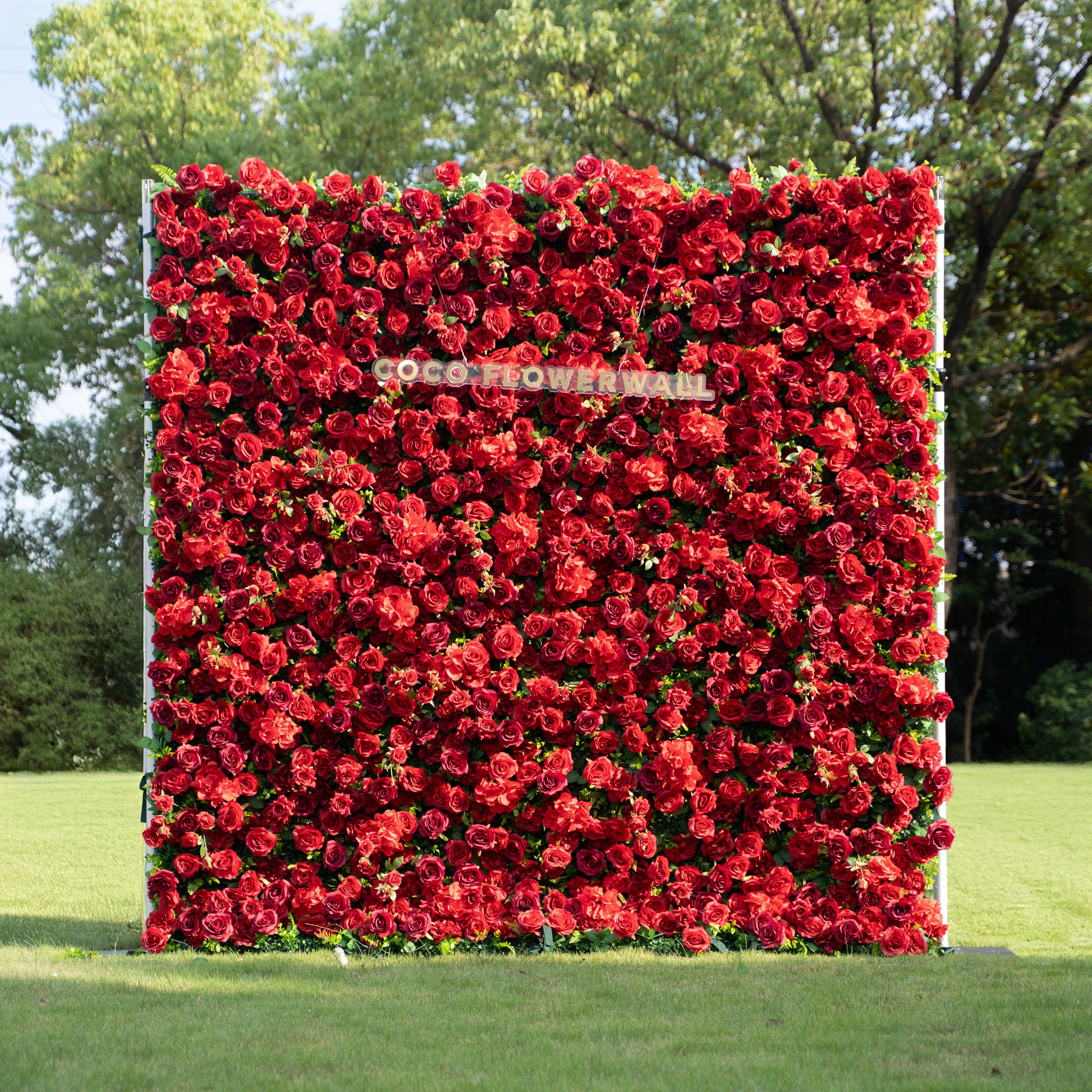 Mira 5D Fabric Artificial Zip Up Curtain Flower Wall For Wedding and Events Decoration