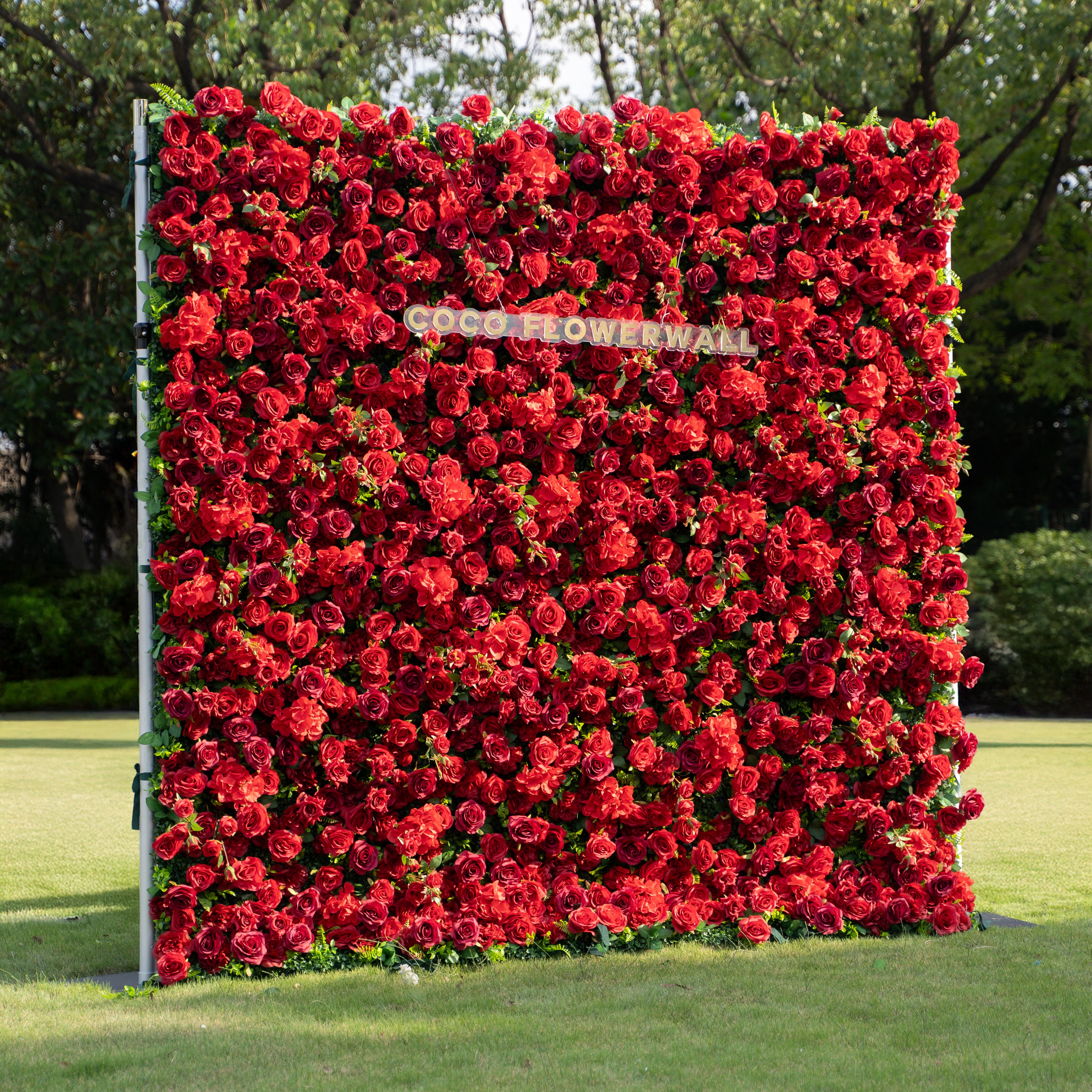 Mira 5D Fabric Artificial Zip Up Curtain Flower Wall For Wedding and Events Decoration