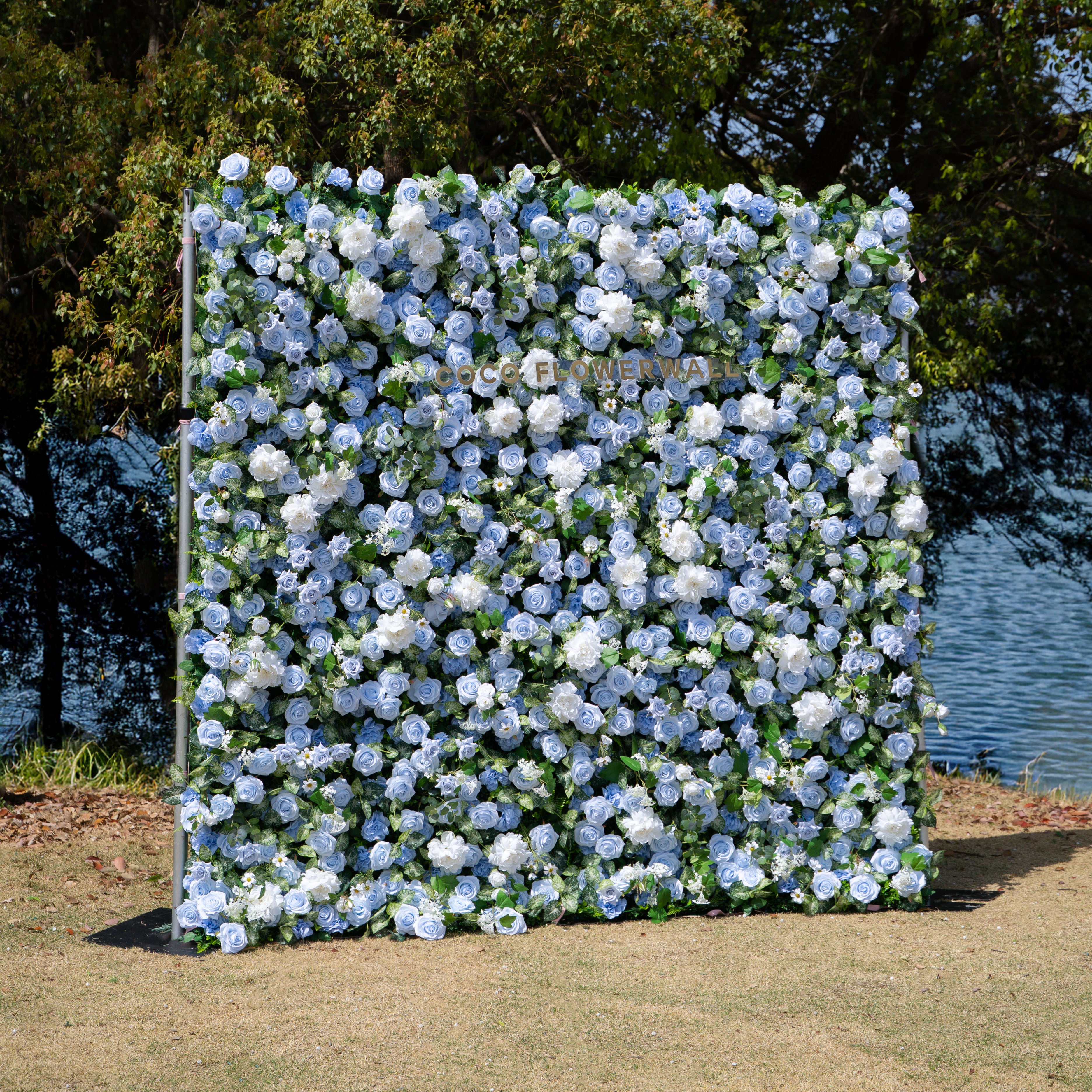 Niguel 3D Fabric Artificial Zip Up Curtain Flower Wall For Wedding and Events Decoration